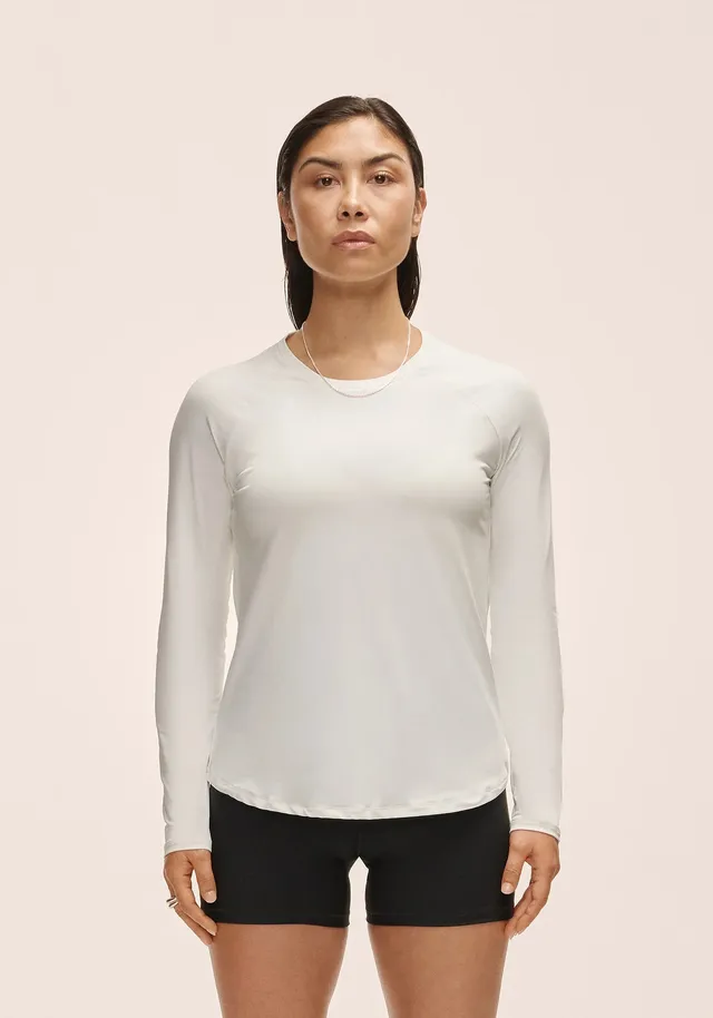 Casall Essential Long Sleeve maglia bianca traspirante