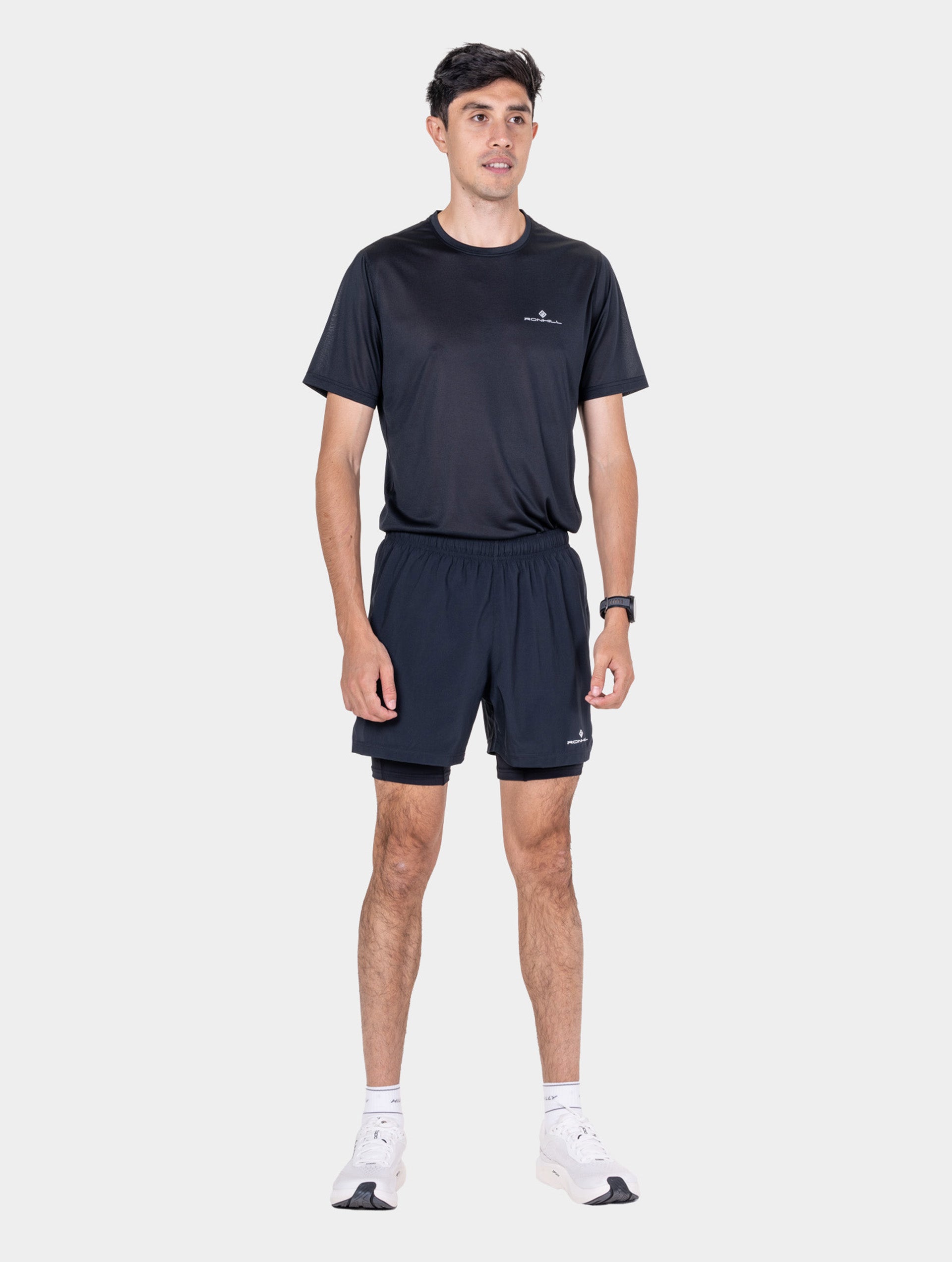 Ronhill Core Twin Short pantaloncini uomo Black