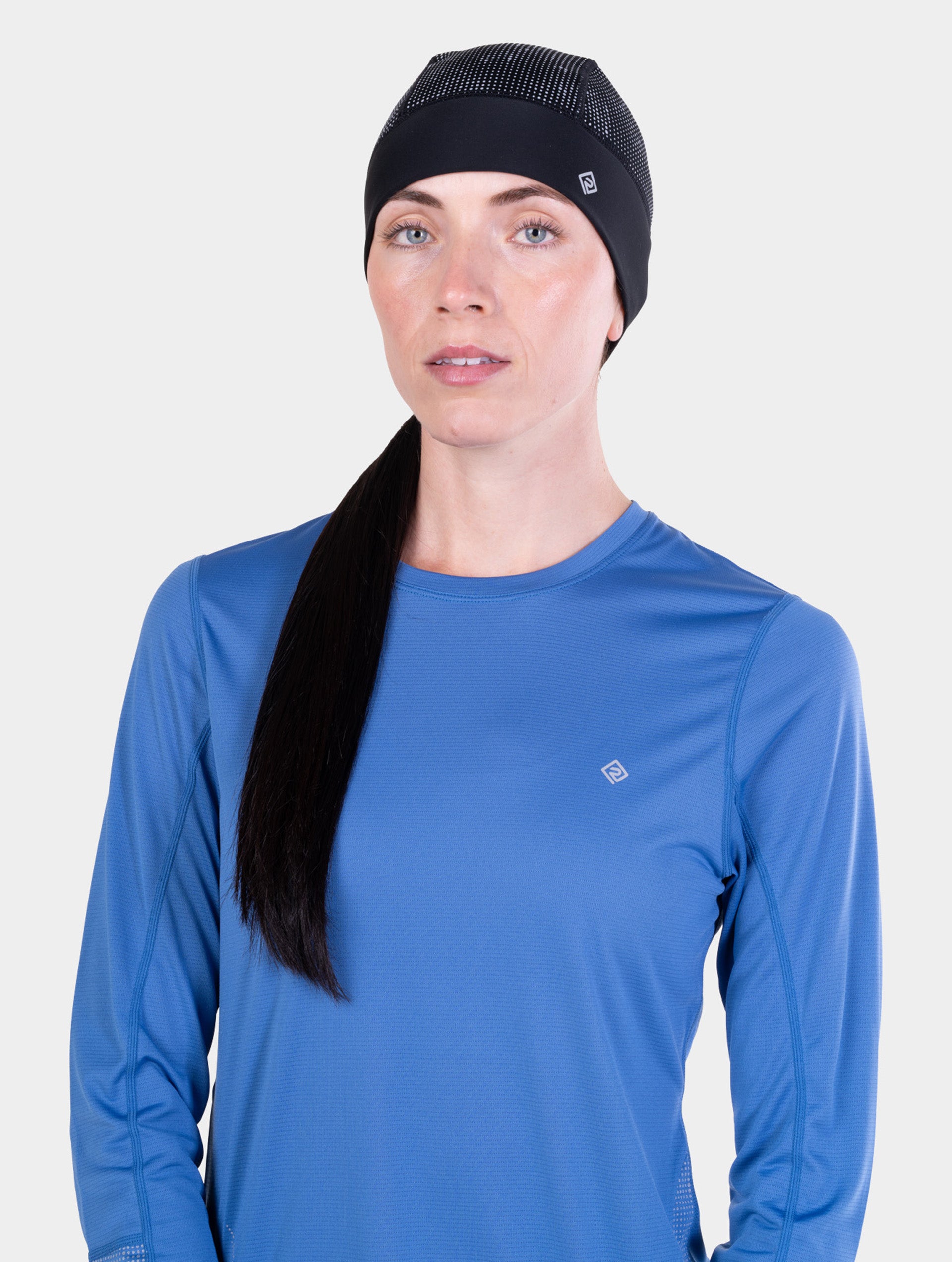 Ronhill Reflect Beanie berretto running nero riflettente
