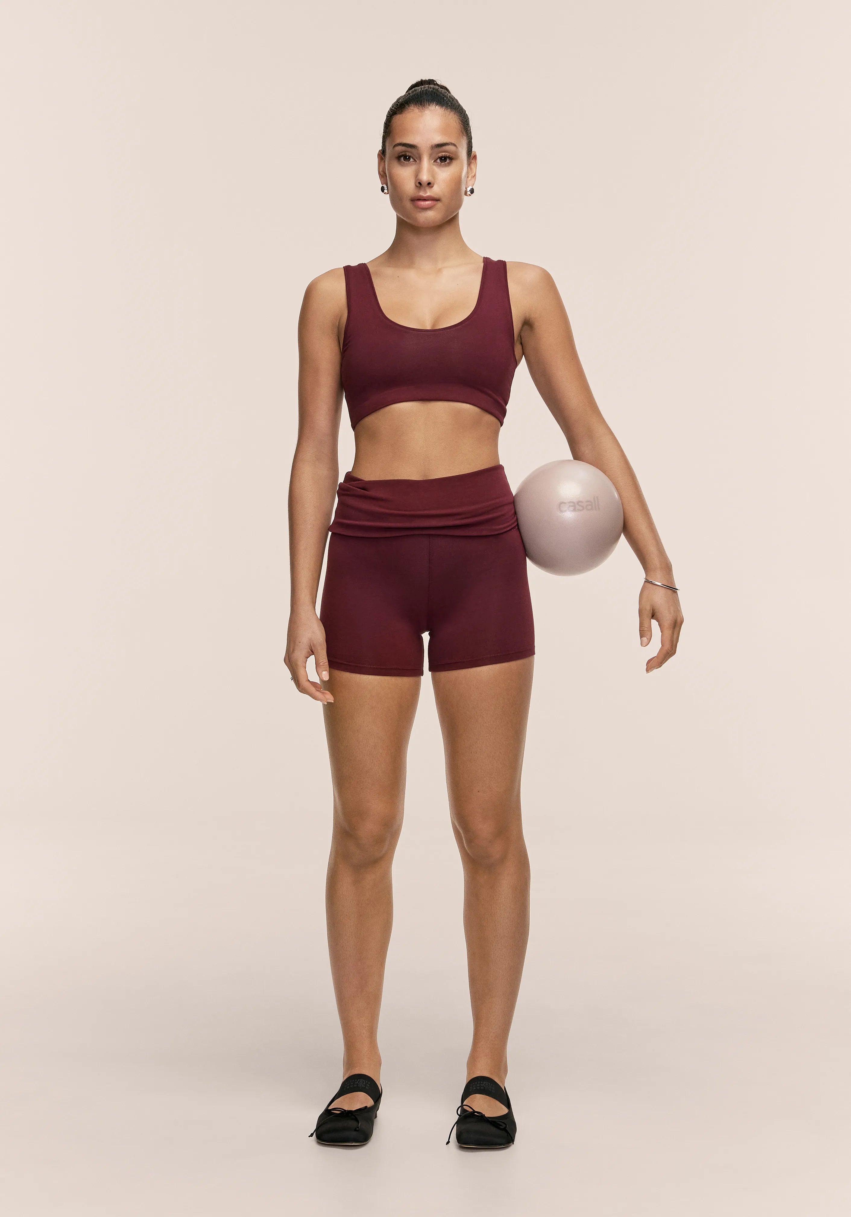 Casall Sublime Folded Hotpants Shorts Cherry Moon