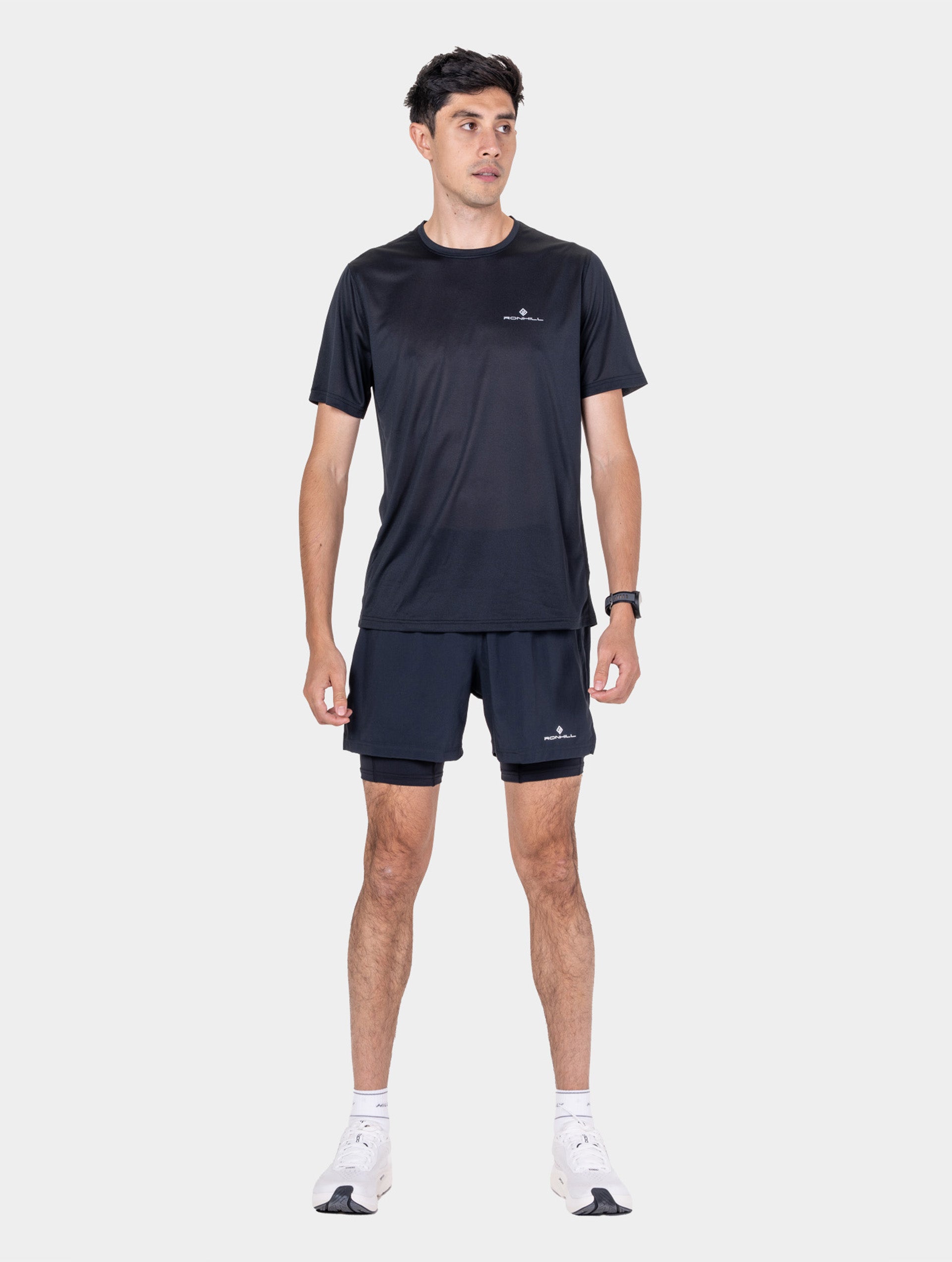 Ronhill Core S/S Tee t-shirt running uomo nero traspirante