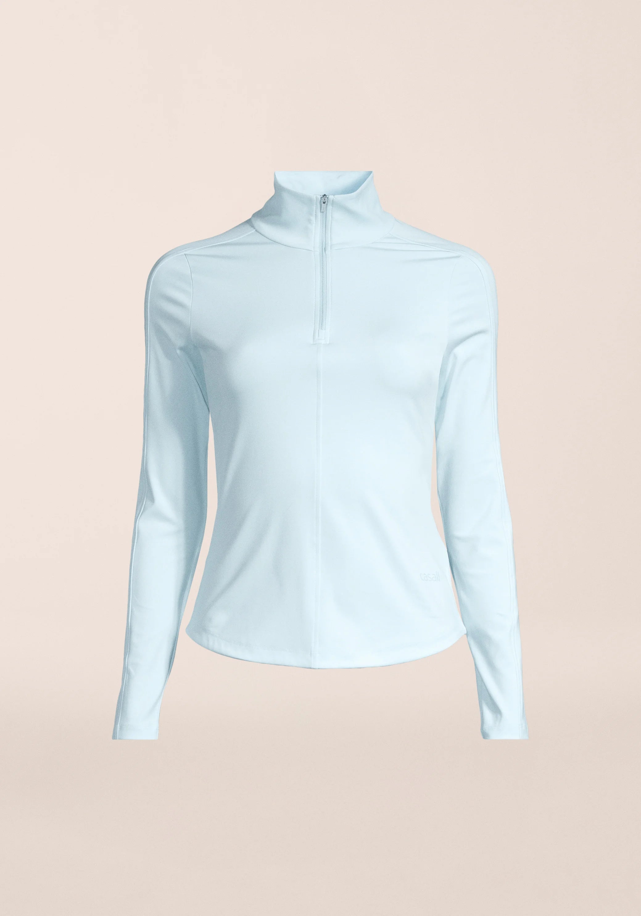 Casall Serene Half Zip Maglia Corsa Aqua Glow