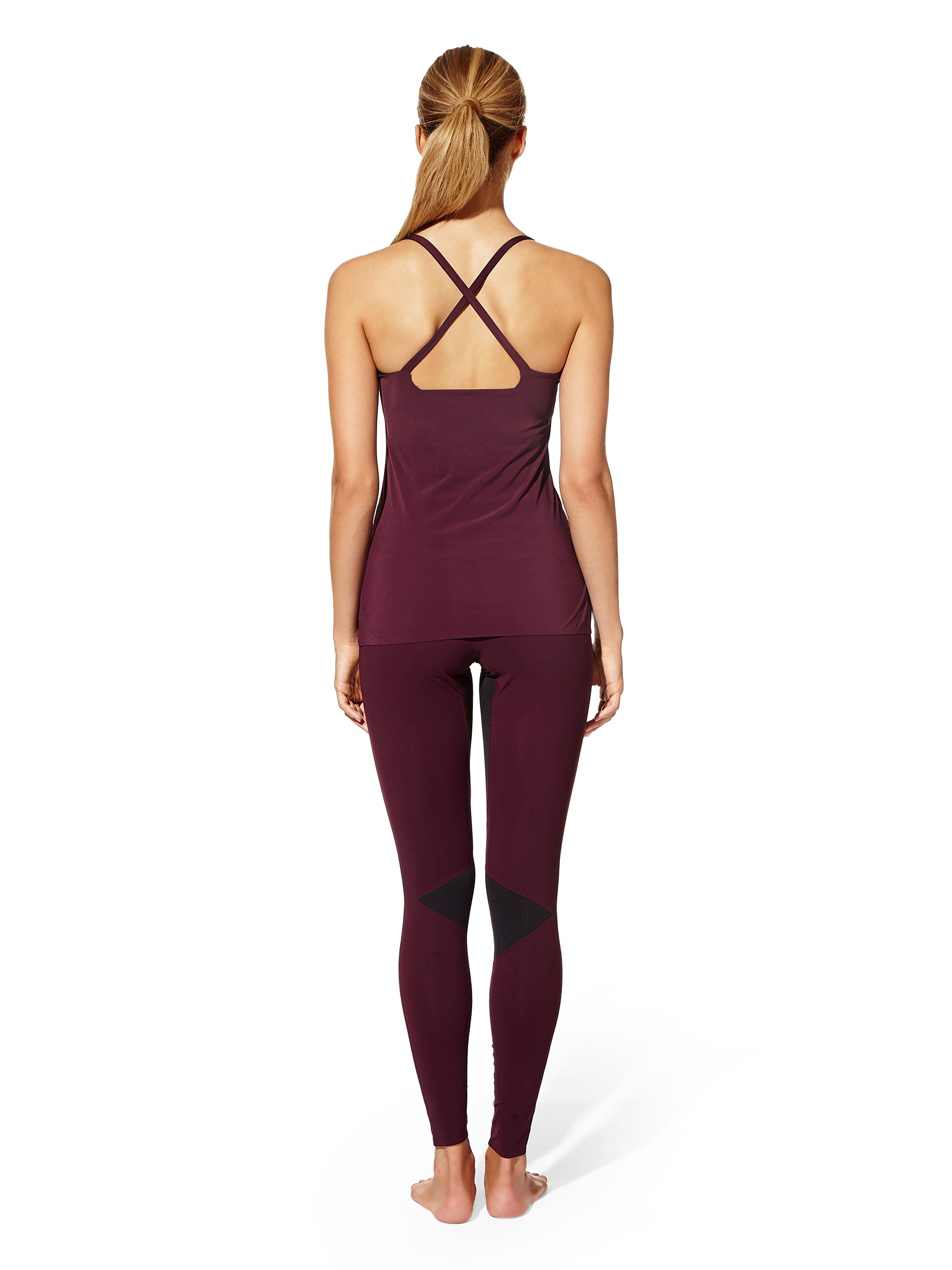 Lucas Hugh Performance Cross Back canotta bordeaux traspirante