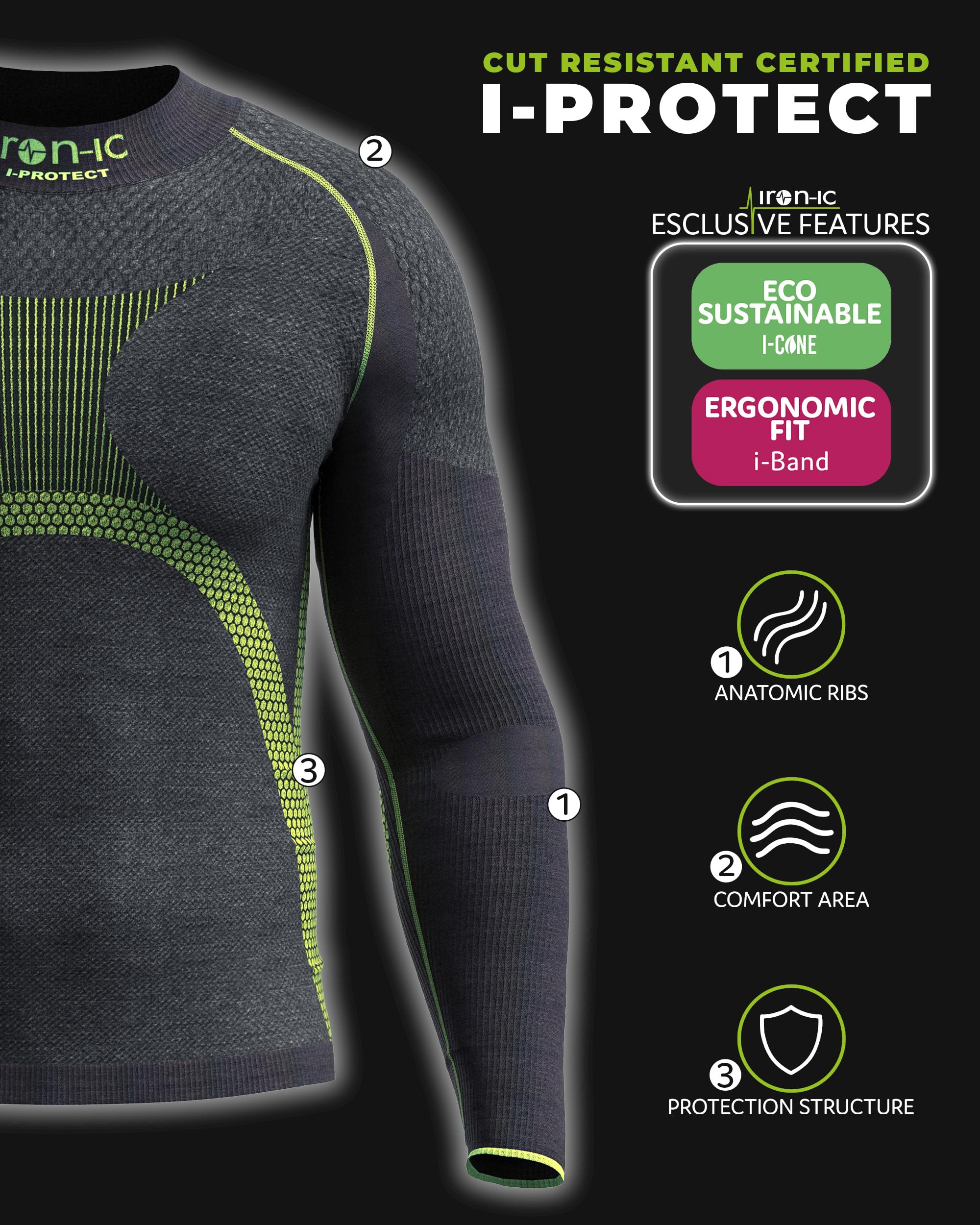IRON-IC I-Protect 201983 maglia termica uomo L-XL slim