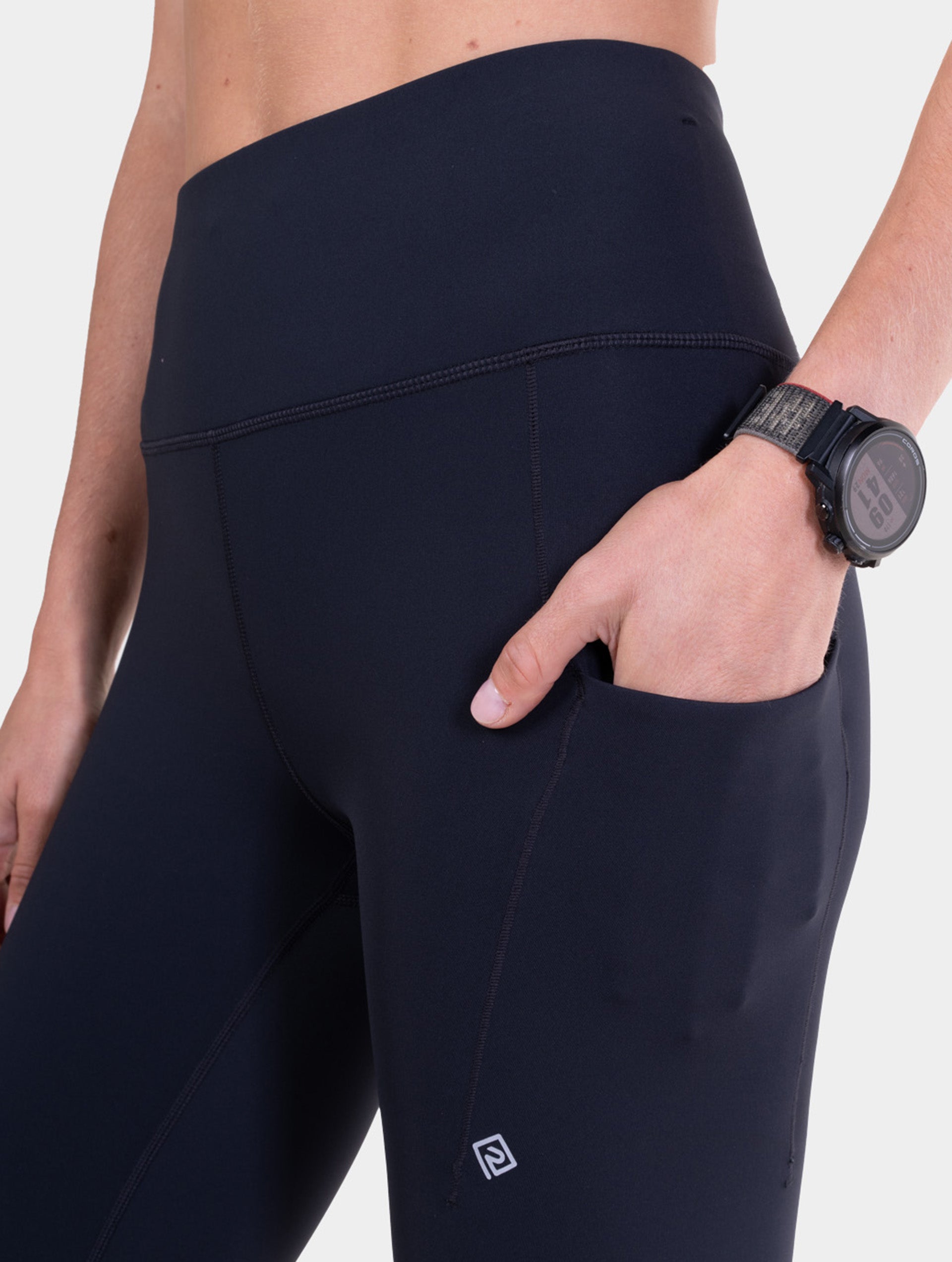 Ronhill Tech Contour Capri leggings donna nero elasticizzato