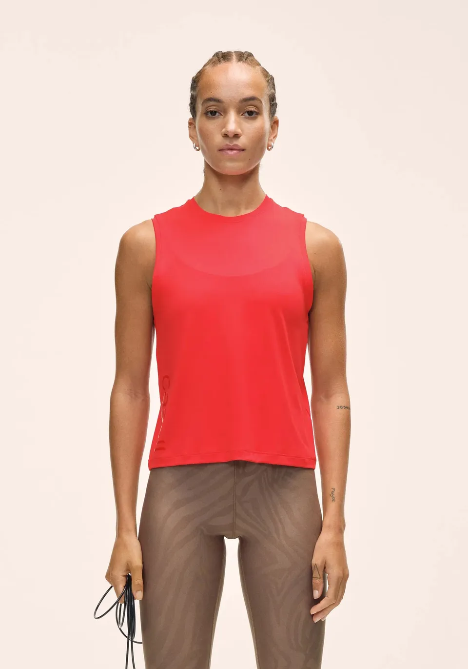 Casall Graphic Tank canotta rosso poliammide riciclata