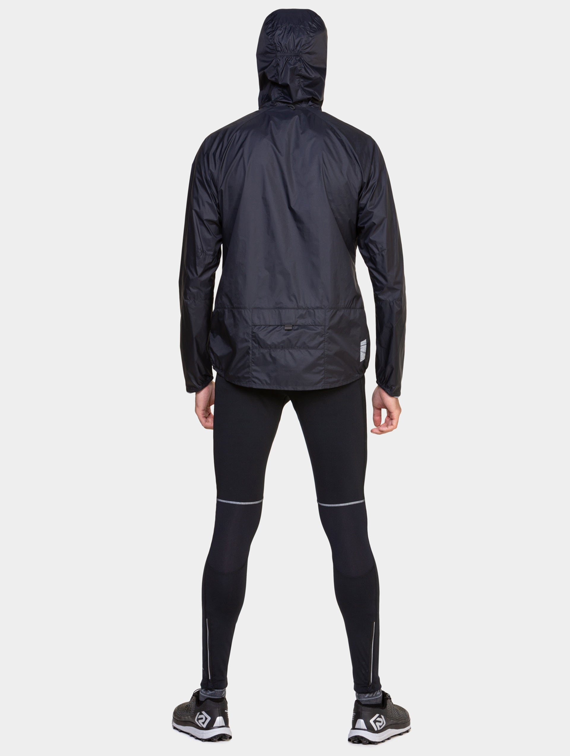 Ronhill Tech Paragon leggings running uomo neri riciclati