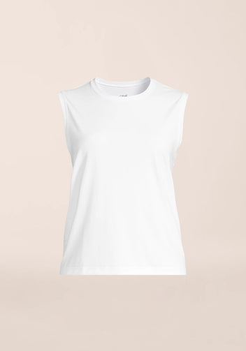 Casall Graphic Tank canotta bianca traspirante corsa