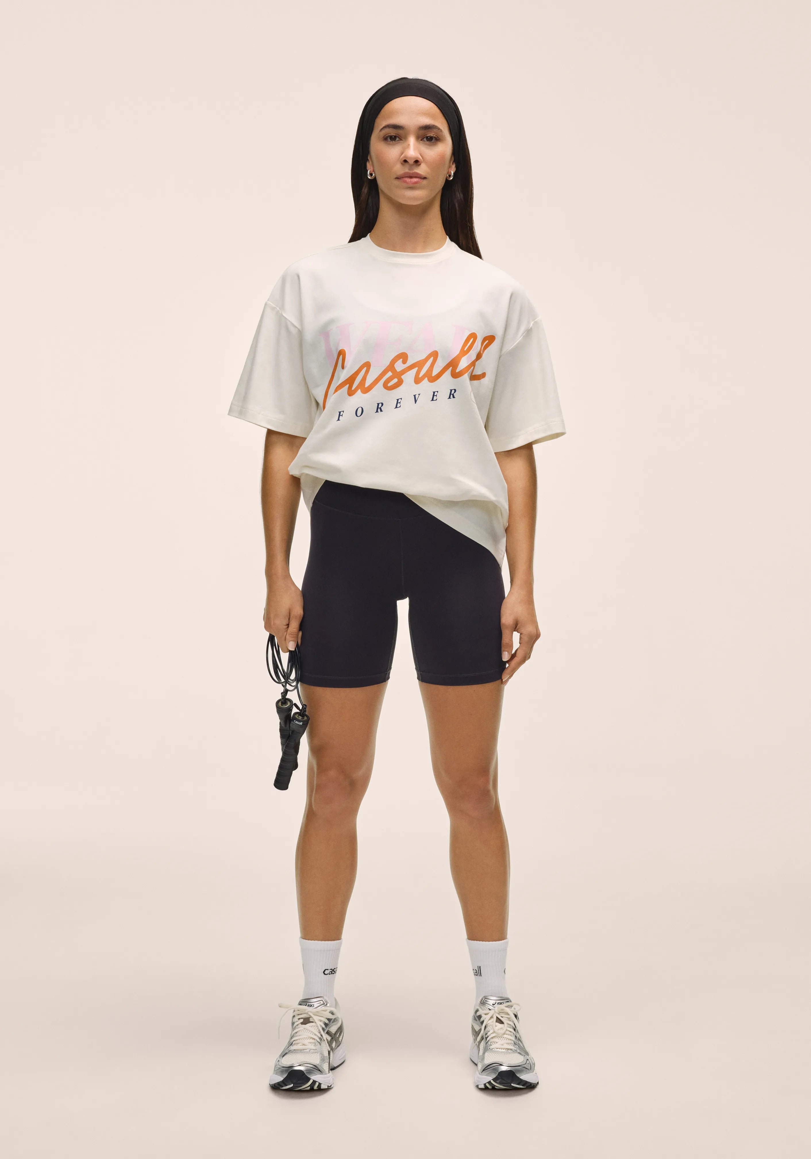 Casall Essential Biker shorts biker nero vita regolare elasticizzato