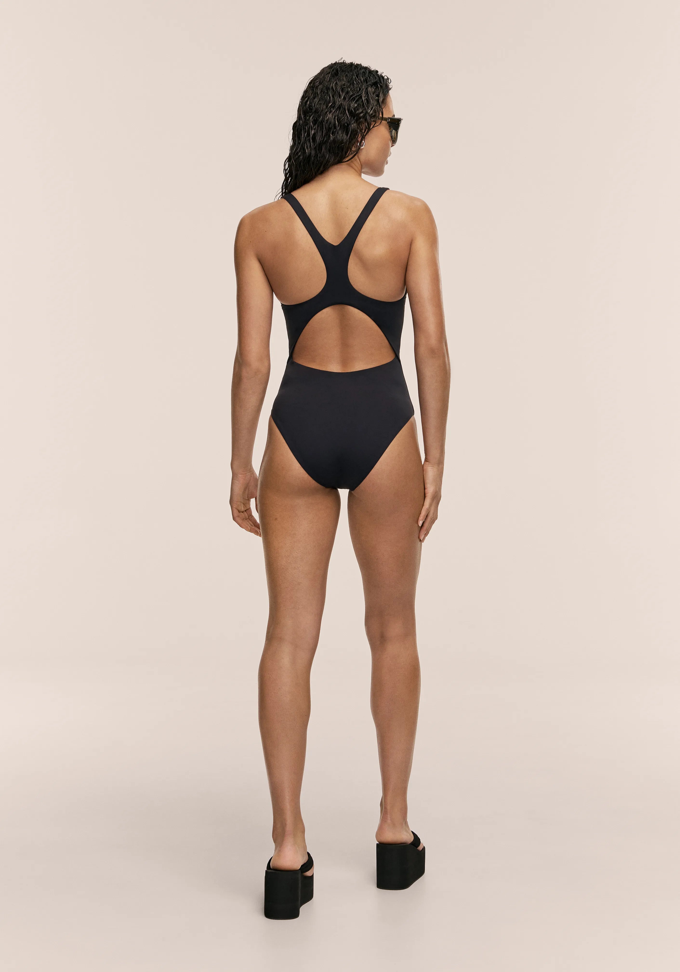 Casall Deep Racerback costume intero nero UV50+