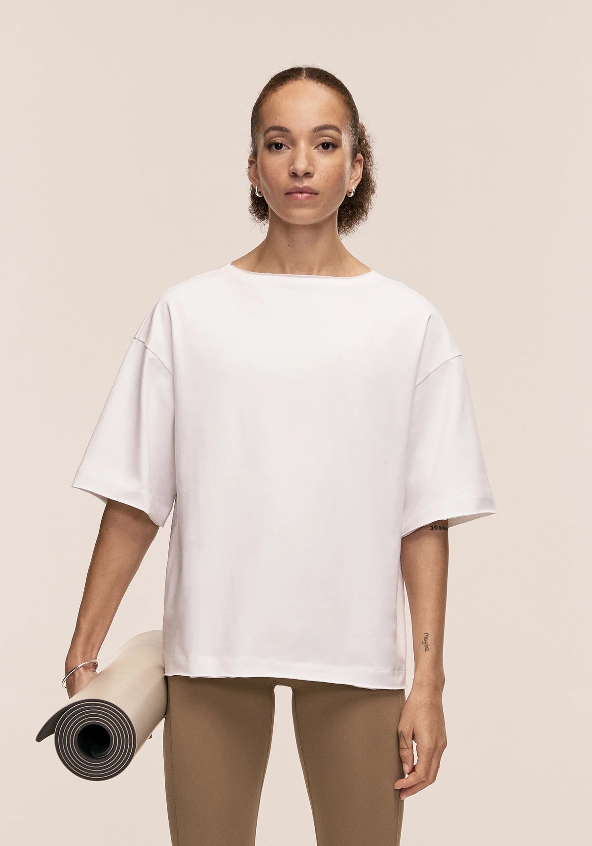 Casall Heavy Cotton Relaxed Tee t-shirt bianca cotone bio