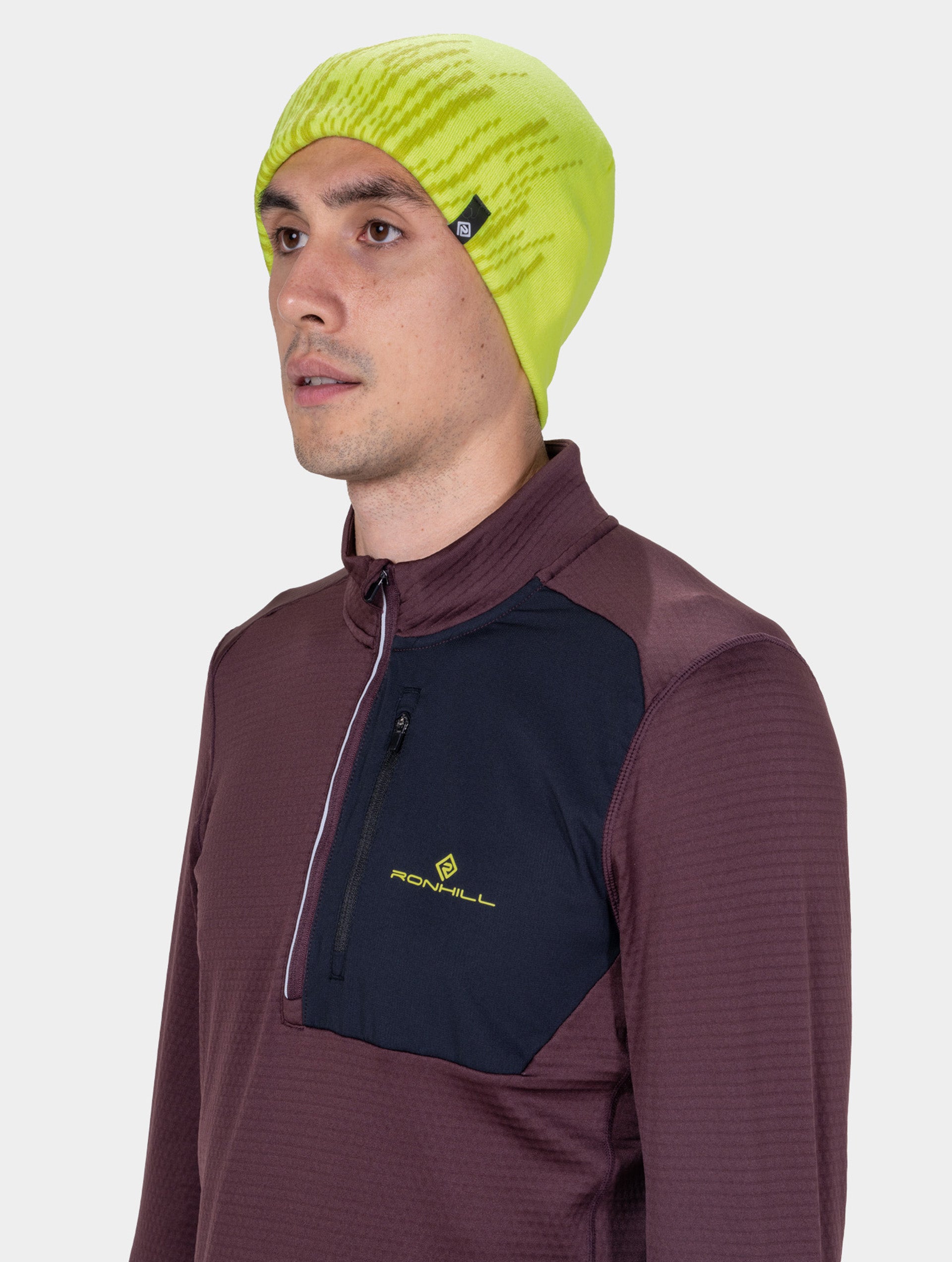 Ronhill Run Beanie berretto running Fluo Zest leggero