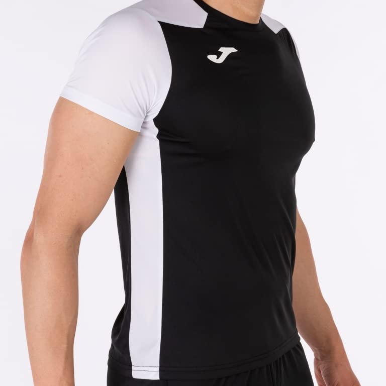 Joma Record II Maglietta Uomo Nero Bianco Traspirante