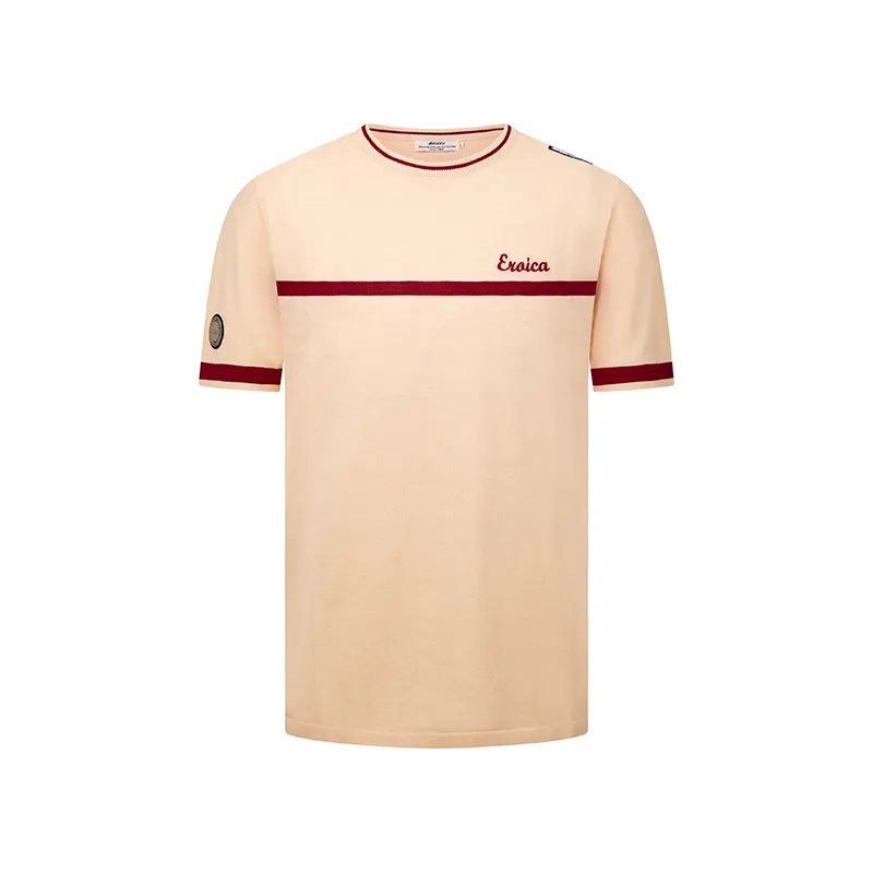 L'Eroica T-shirt Avorio jacquard viscosa slim fit