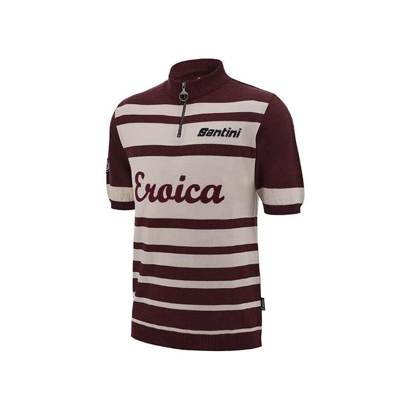 L'Eroica Spazio maglia ciclismo bordeaux in lana