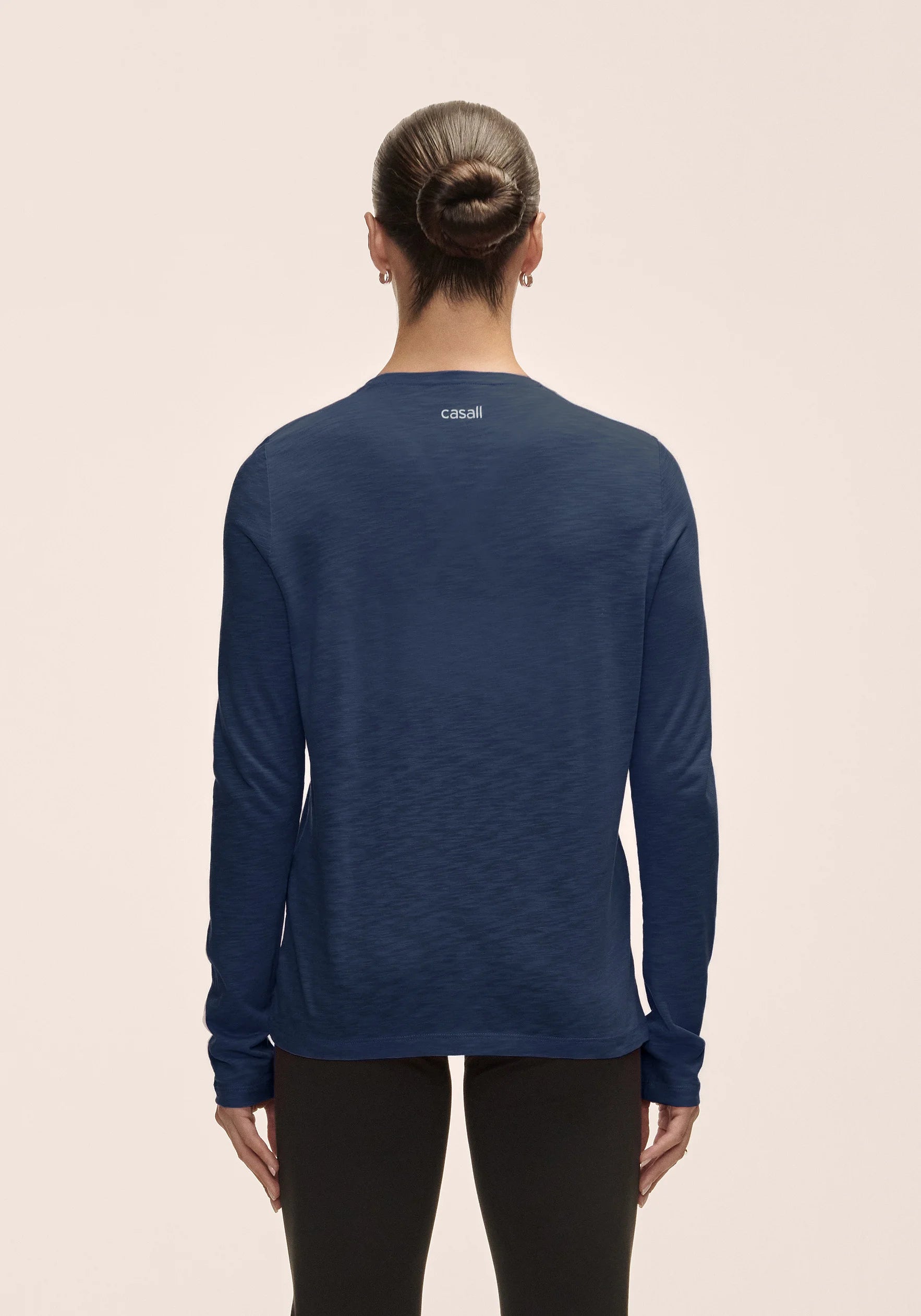 Casall Soft Texture Long Sleeve maglia blu manica lunga