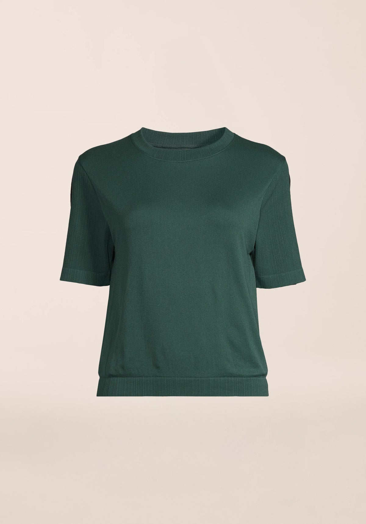 Casall Seamless Rib Sleeve maglietta Dark Pine elasticizzata