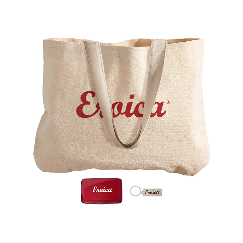 L'Eroica set shopping rosso coordinato quotidiano