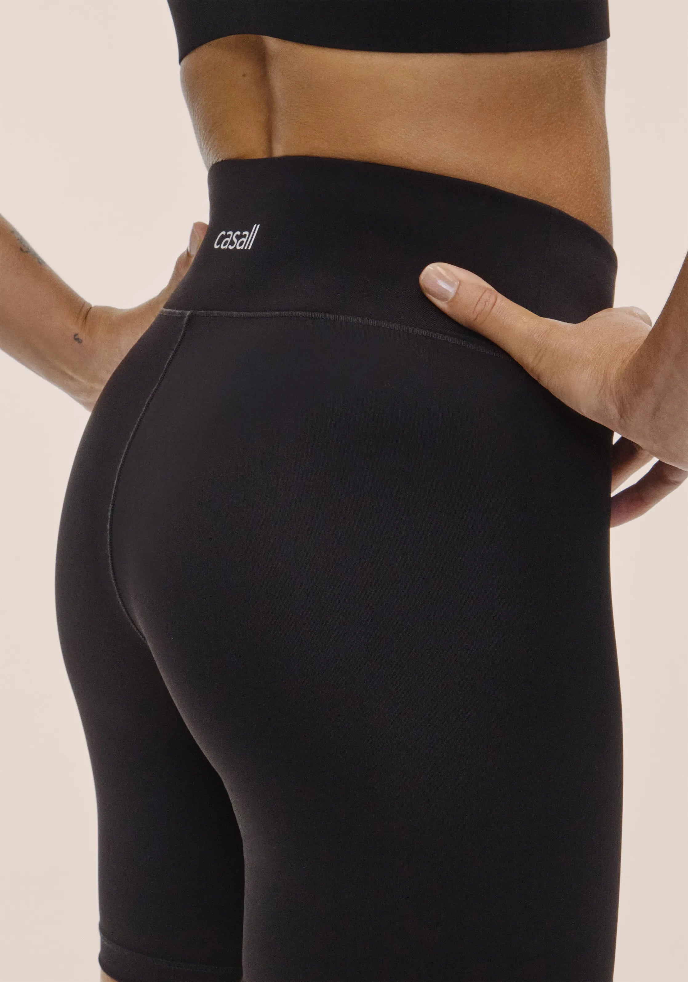 Casall Essential Biker shorts biker nero vita regolare elasticizzato