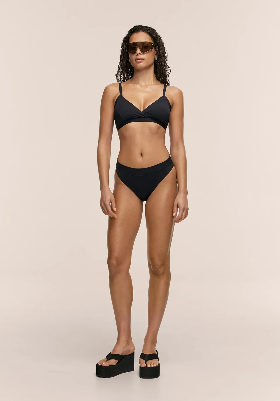 Casall High Waist Bikini Brief slip nero vita alta
