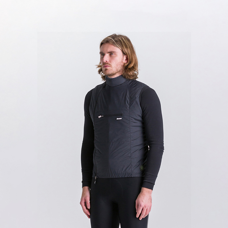 L'Eroica Alpha Pack gilet antivento nero packable