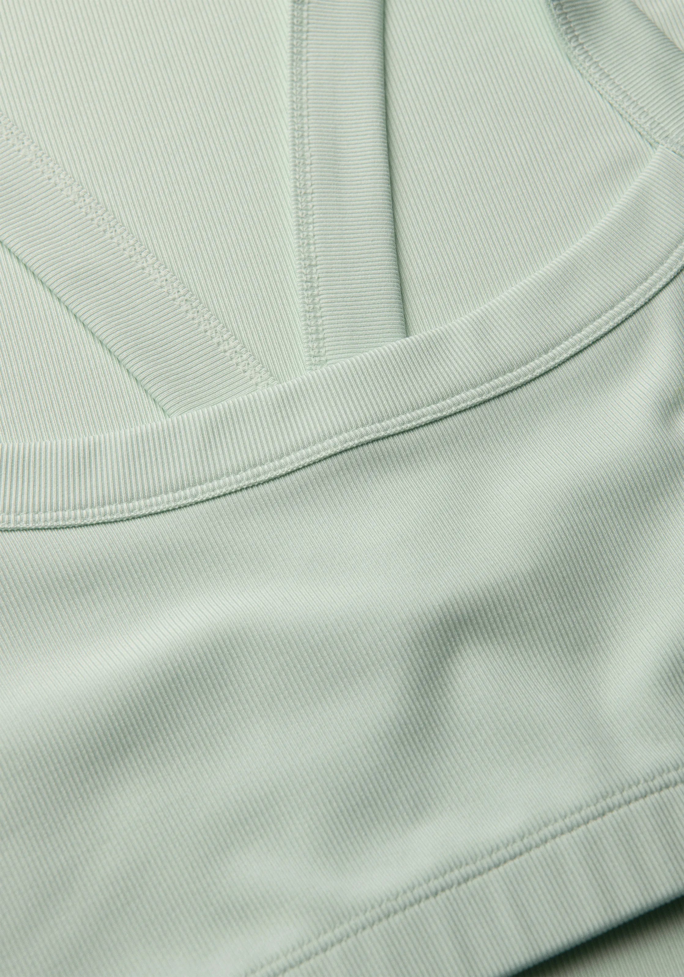 Casall Defined Rib Sport Top top sportivo Misty Green elasticizzato