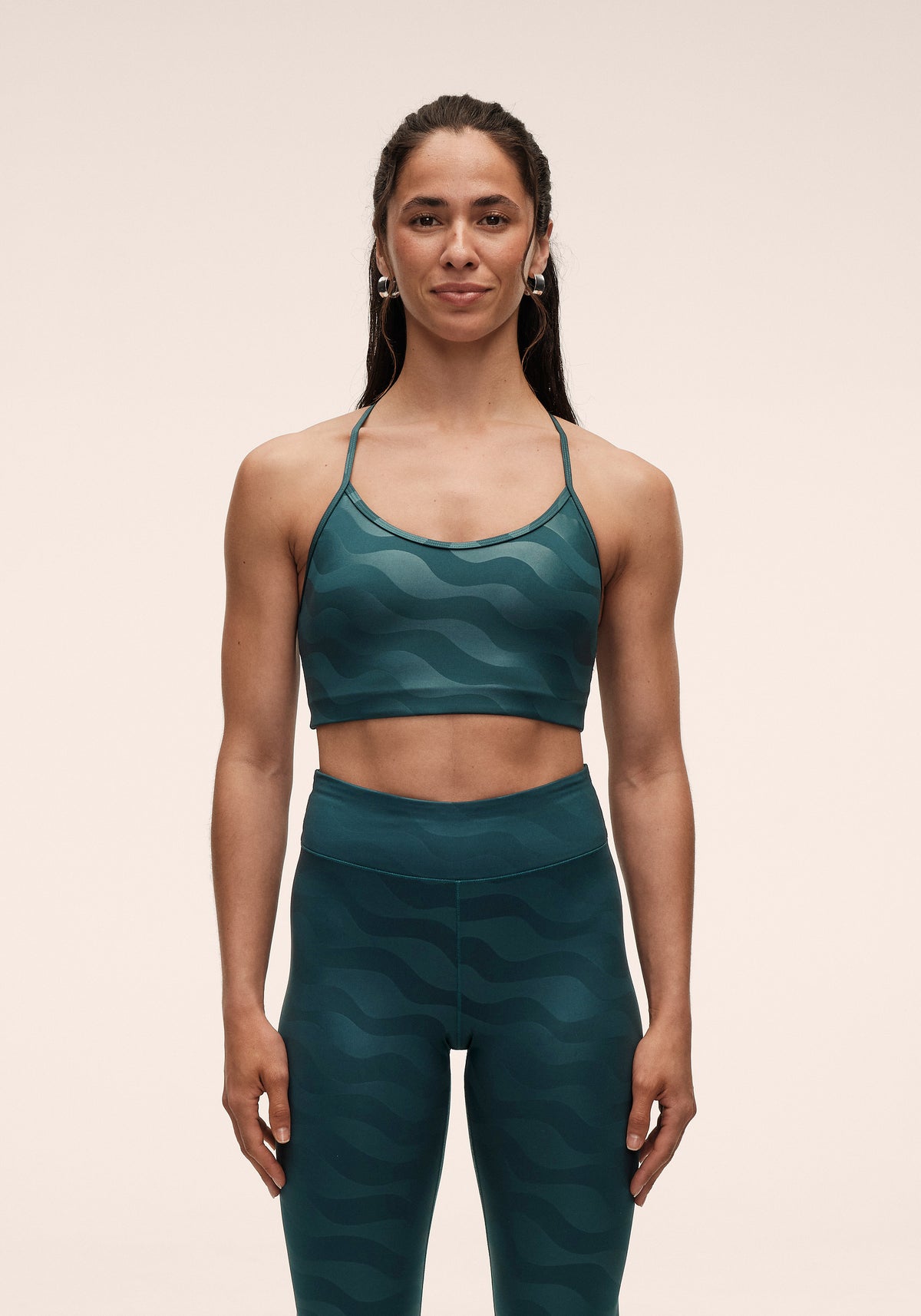 Casall Sleek Strappy Sports Bra reggiseno ocean supporto medio