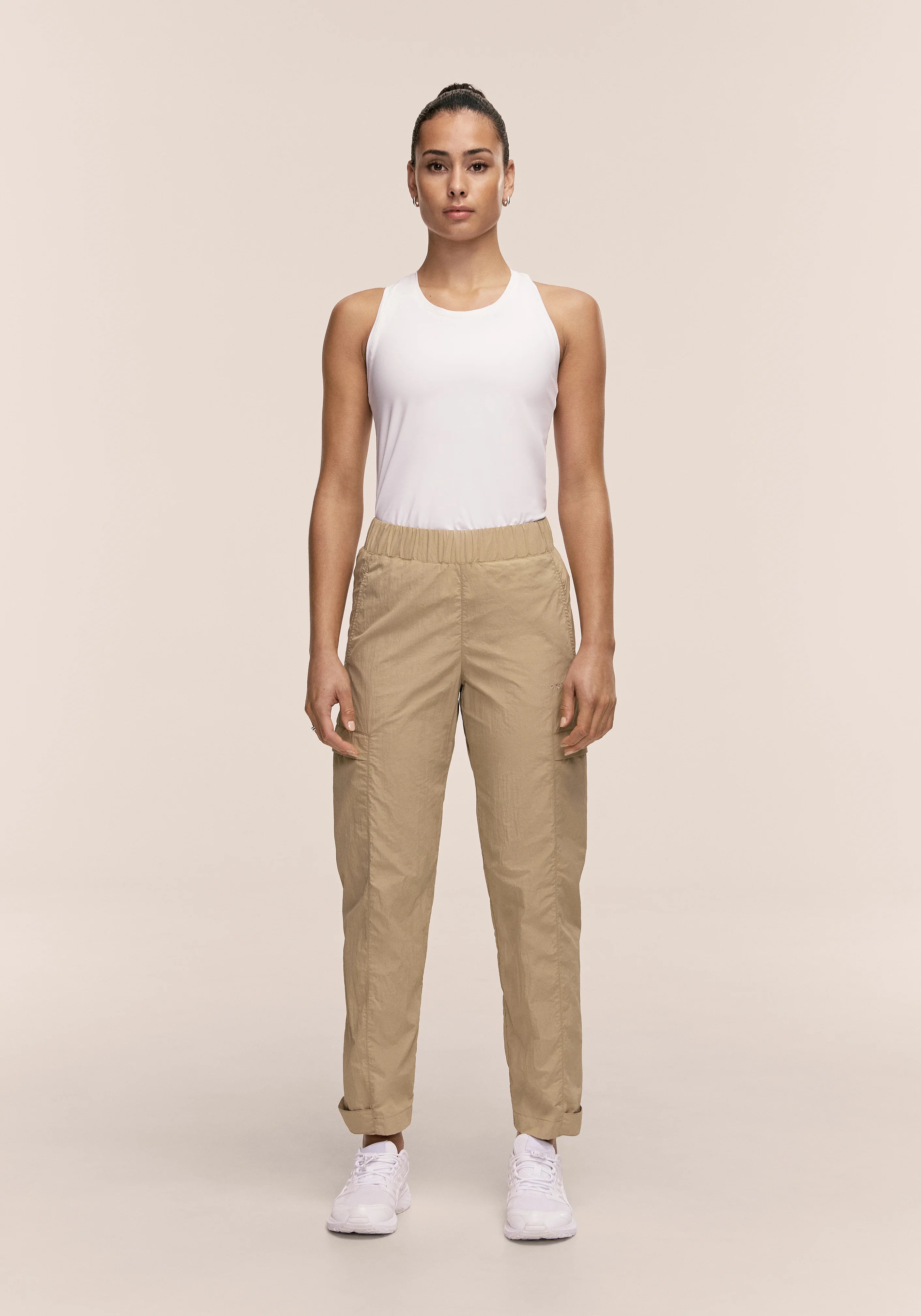 Casall Active Adjustable Track Pants beige outdoor
