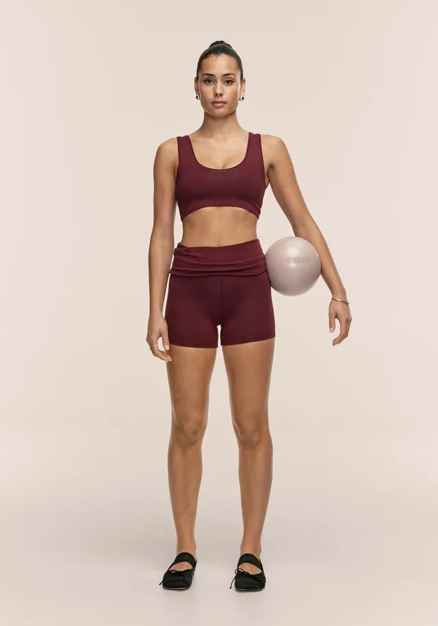 Casall Sublime Folded Hotpants Shorts Cherry Moon