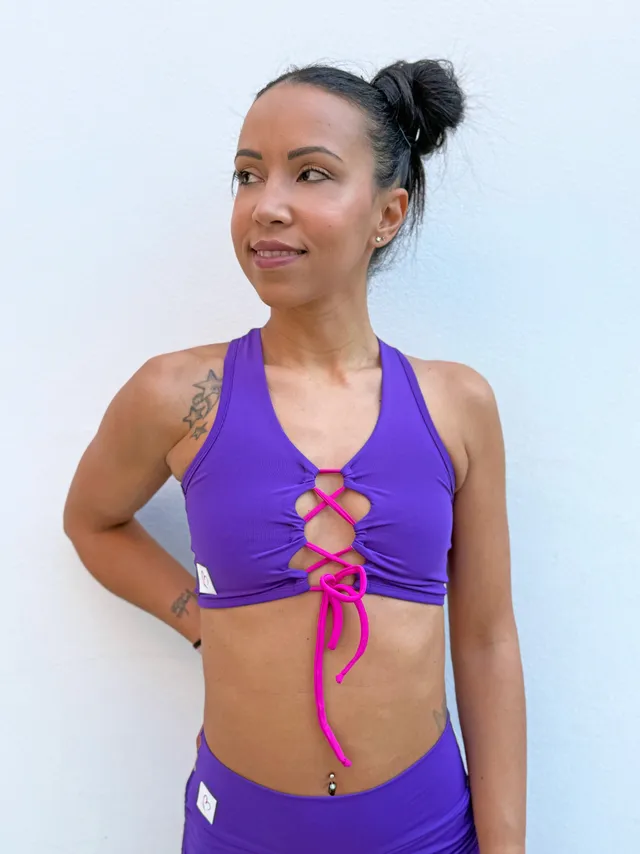 VB Violet top sportivo con lacci