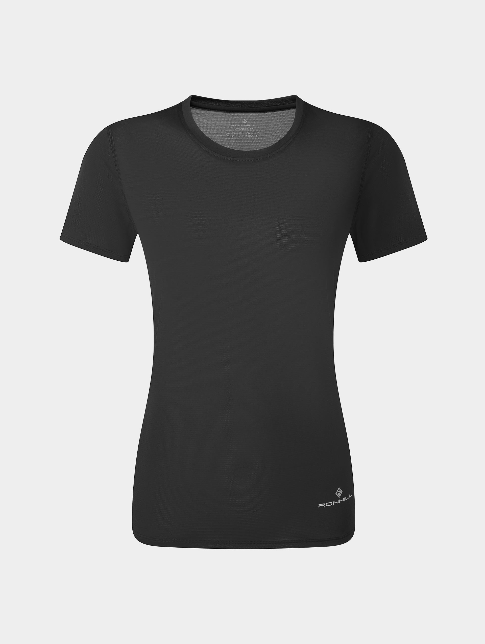 Ronhill Core maglia running manica corta donna Nero traspirante