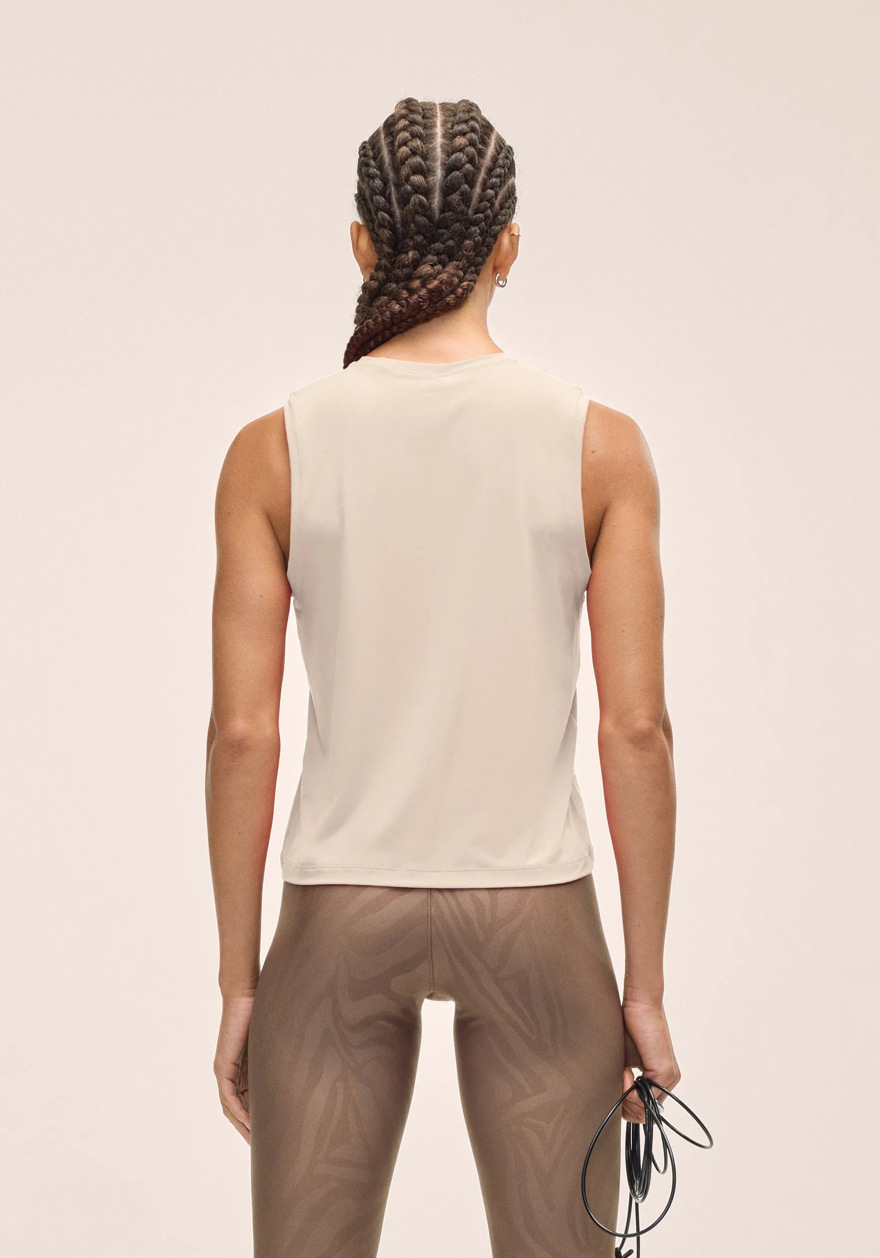 Casall Graphic Tank canotta ecru traspirante