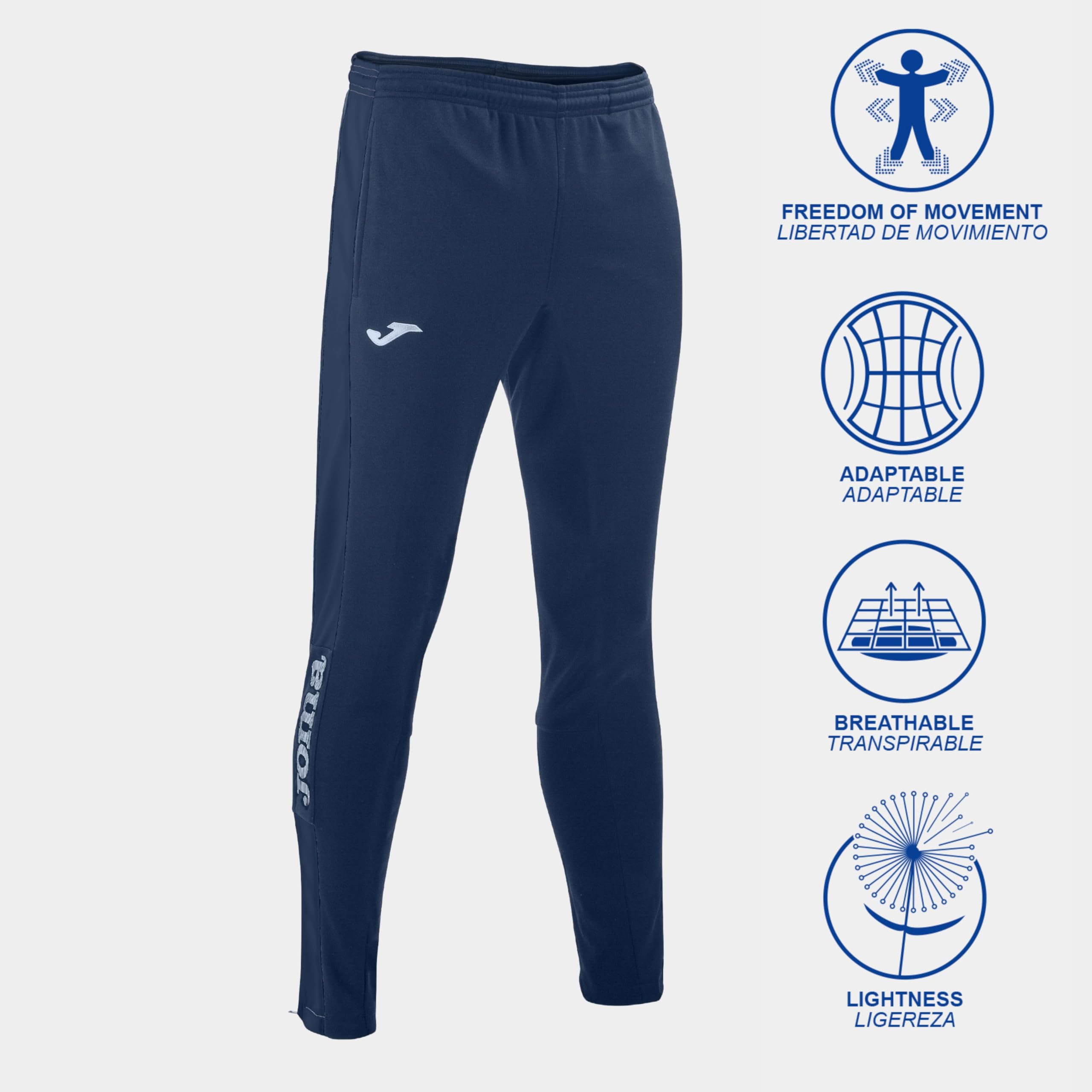 Joma pantalone sportivo uomo con zip e tasche