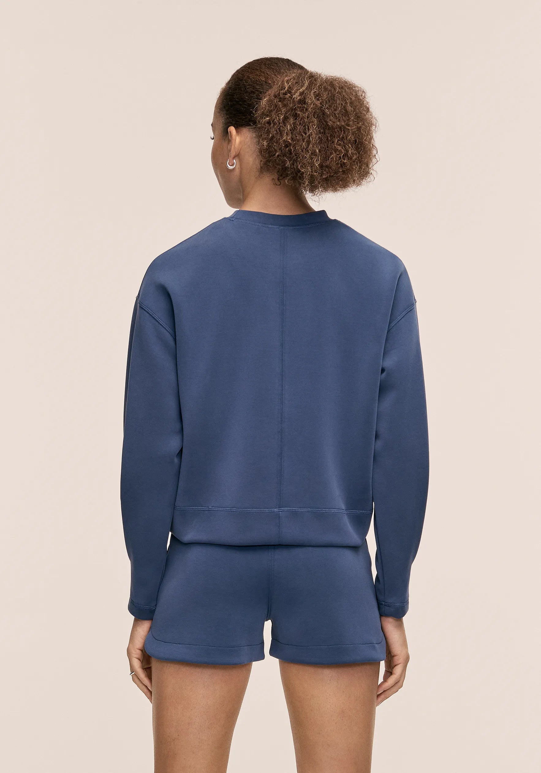 Casall Peachy Crew Neck felpa blu shadow morbida