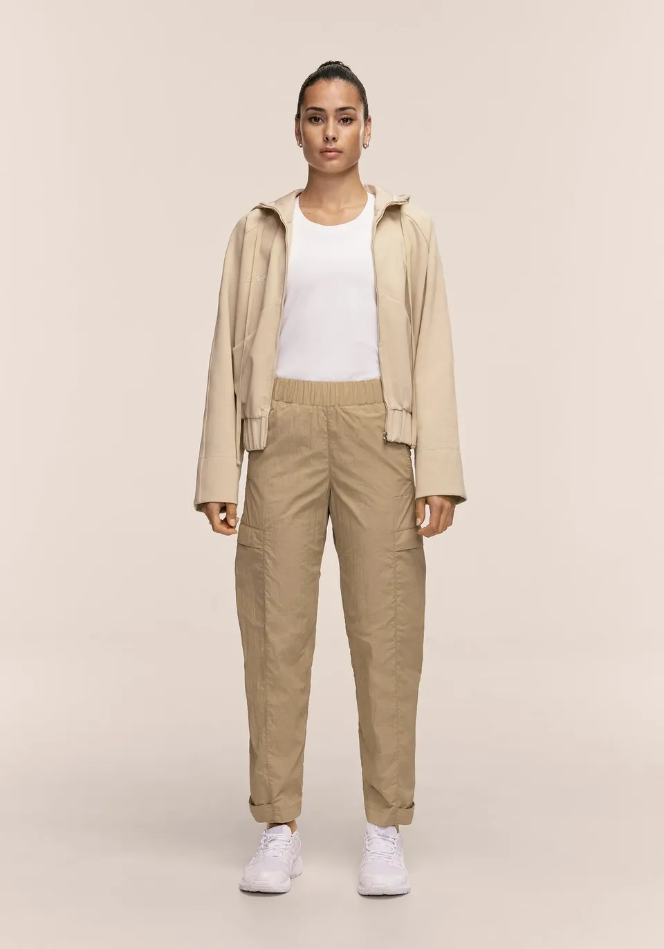 Casall Active Adjustable Track Pants beige outdoor