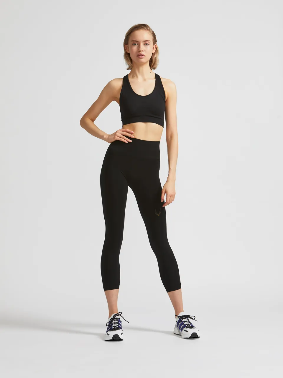Lucas Hugh Tech Knit reggiseno sportivo nero racer