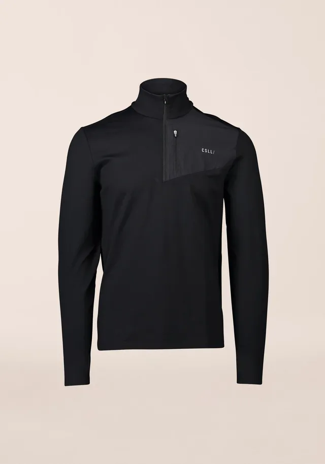 Casall M Midlayer Half Zip maglia Nera mezza zip