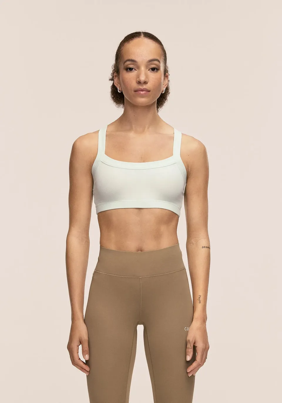 Casall Defined Rib Sport Top top sportivo Misty Green elasticizzato