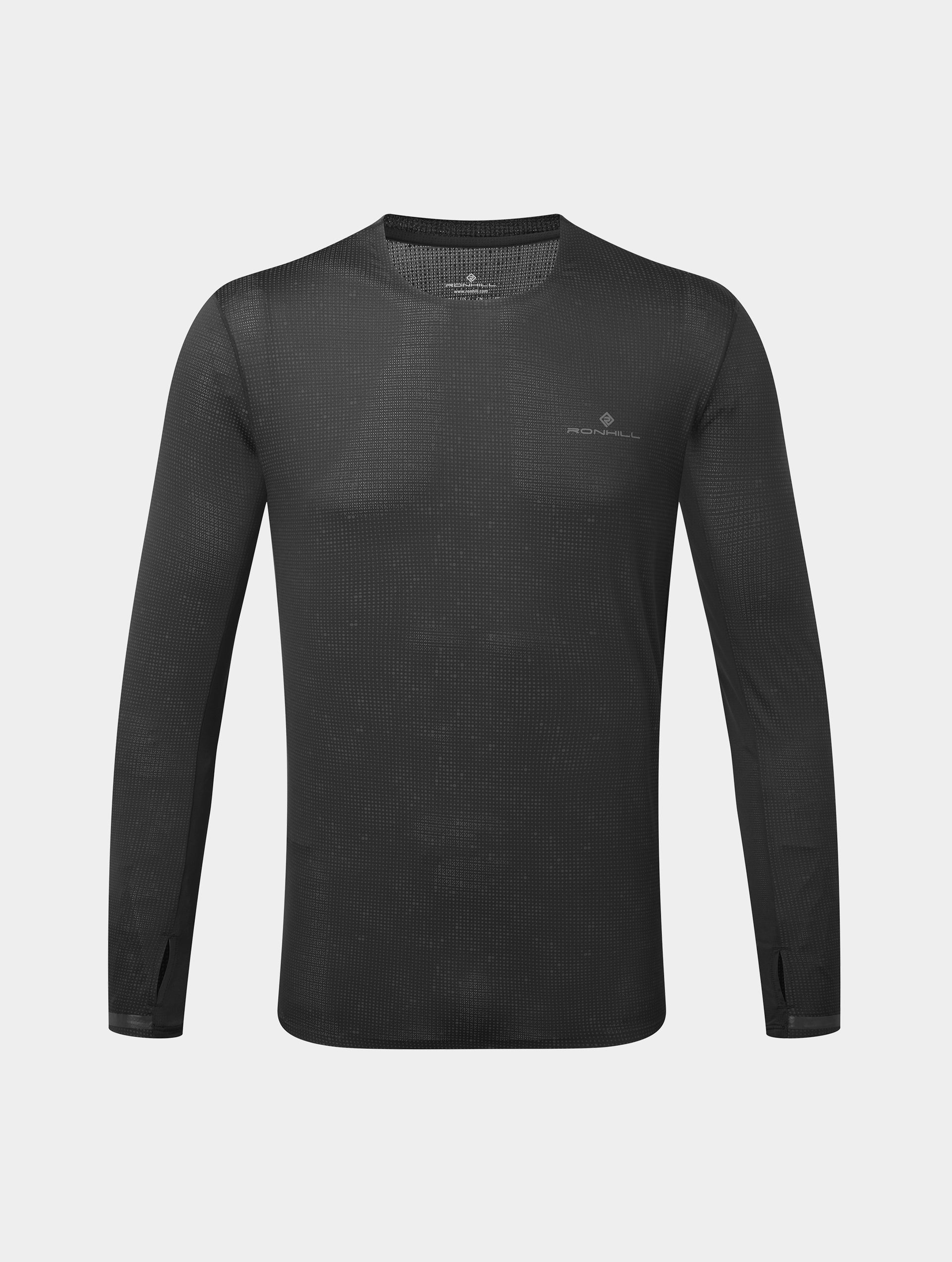 Ronhill Tech Reflect Lux L/S Tee maglia manica lunga nera riflettente