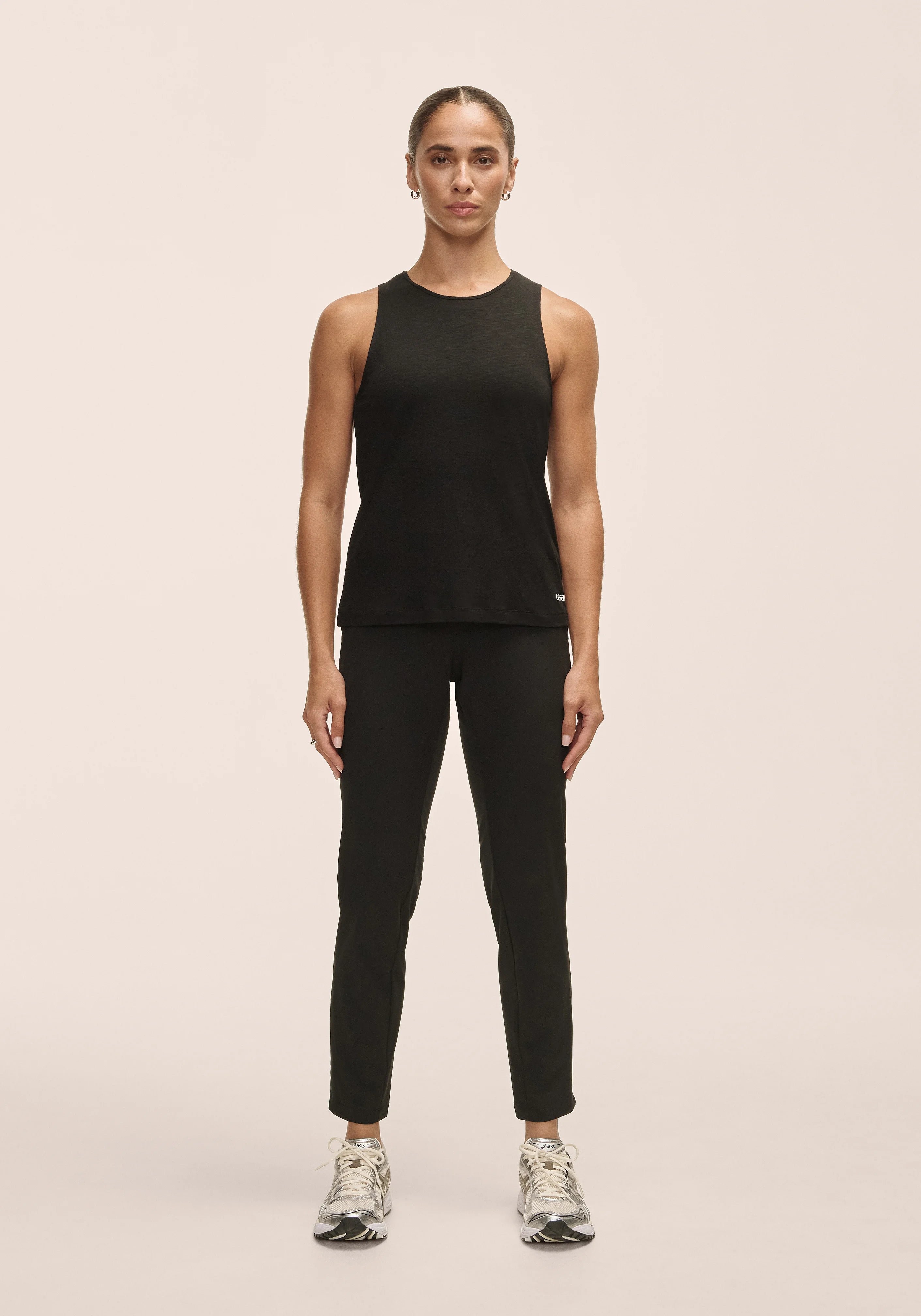 Casall Soft Texture Tank canotta nera Tencel yoga