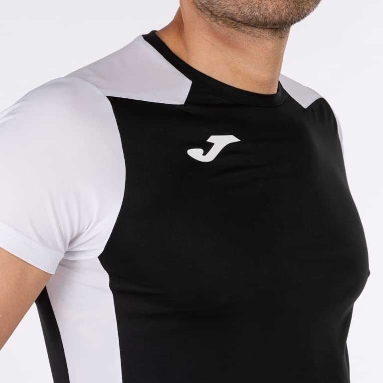 Joma Record II Maglietta Uomo Nero Bianco Traspirante