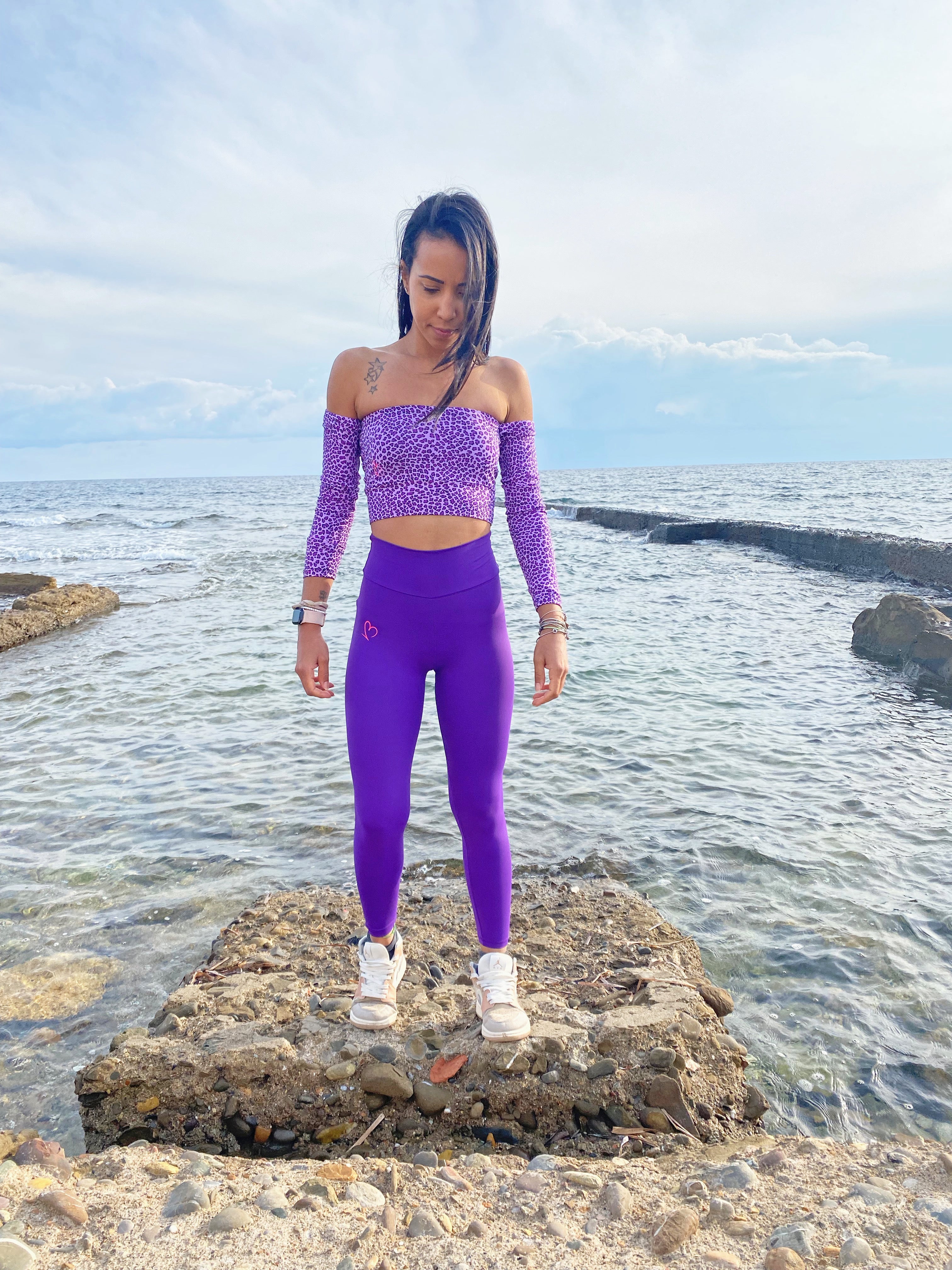 VB Viola leggings viola traspiranti