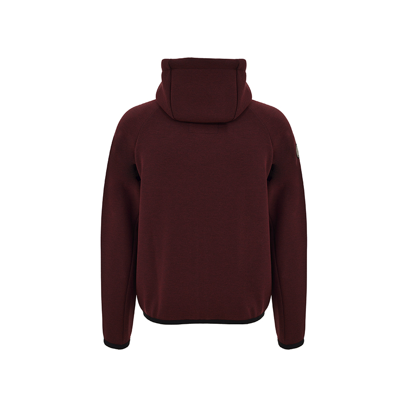 L'Eroica Eroi felpa cappuccio bordeaux pile zip