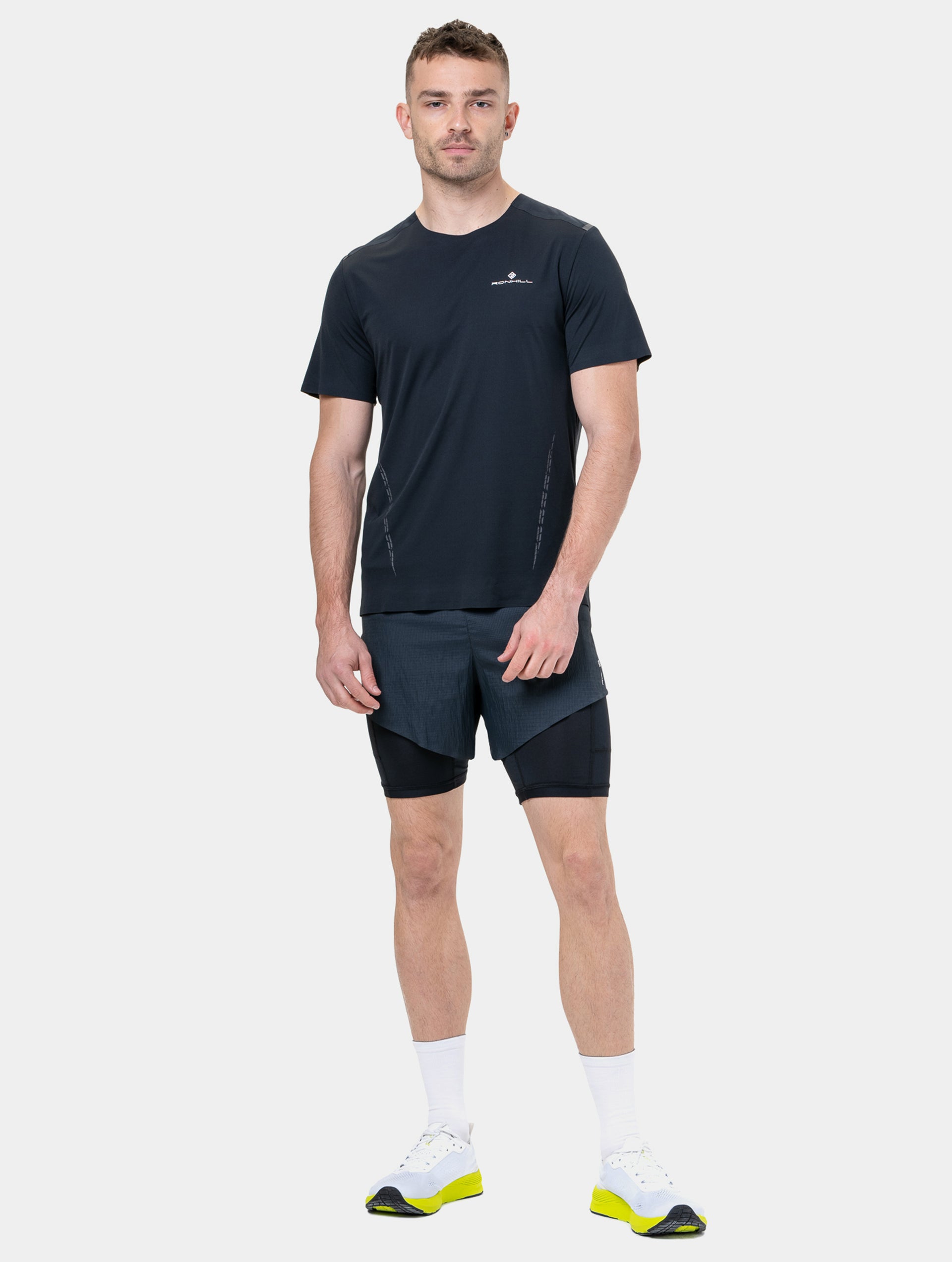 Ronhill Tech Race Twin Short pantaloncini gara neri