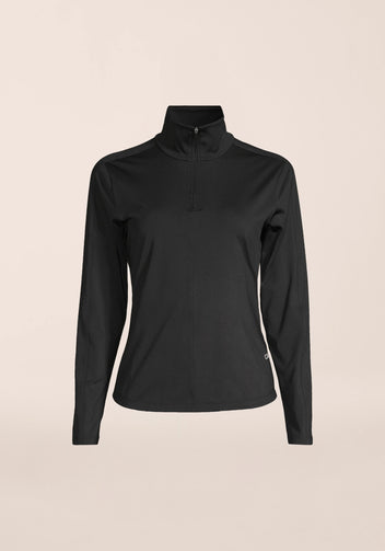 Casall Serene Half Zip Long Sleeve maglia nera