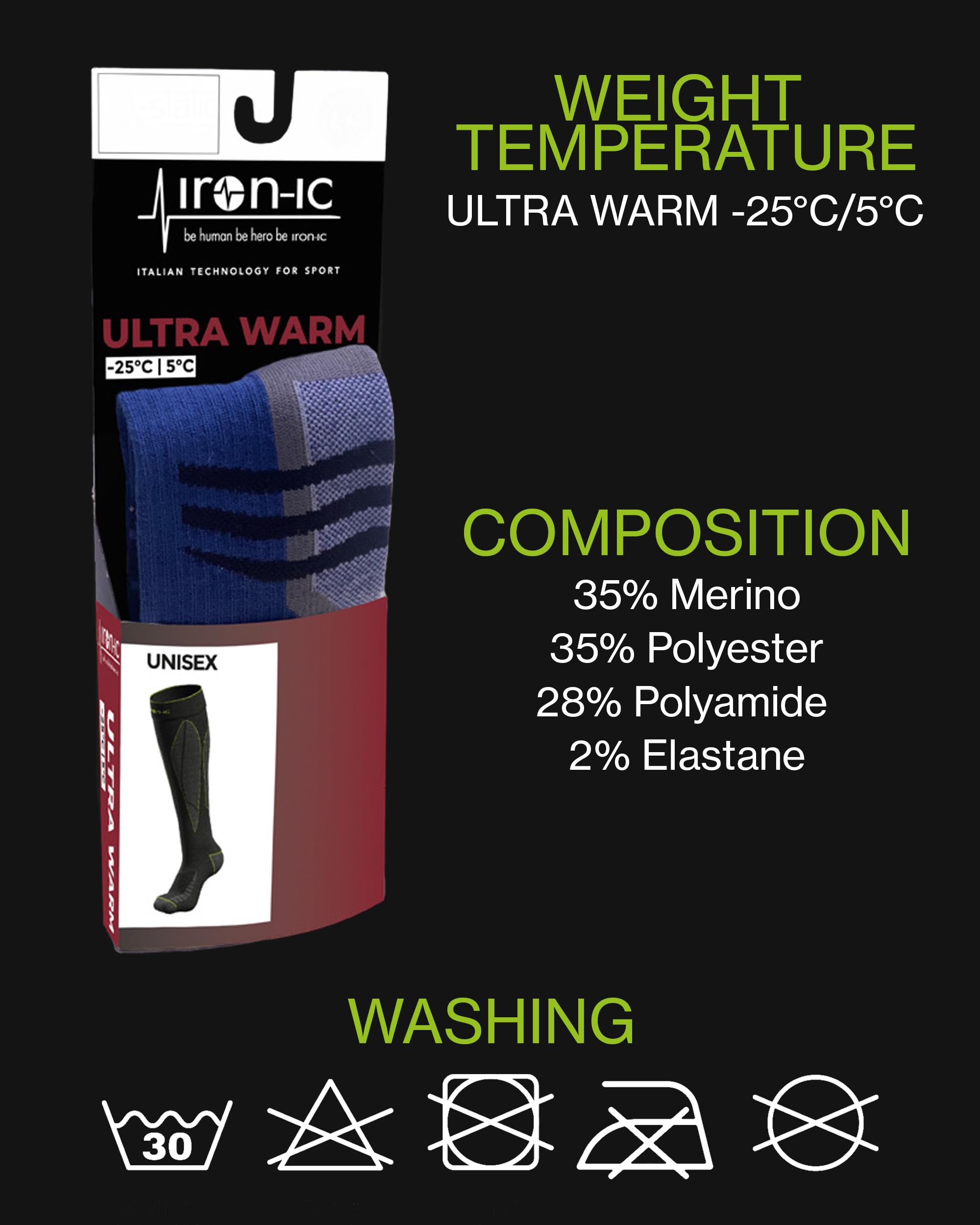 Iron-Ic Expyra XWarm 920197 calze termiche unisex traspiranti