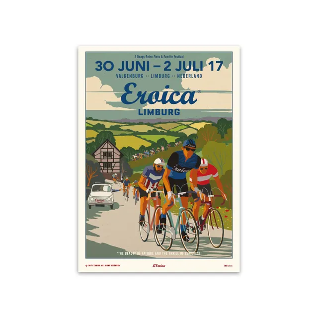 L'Eroica Poster Limburg 2017 illustrazione colori
