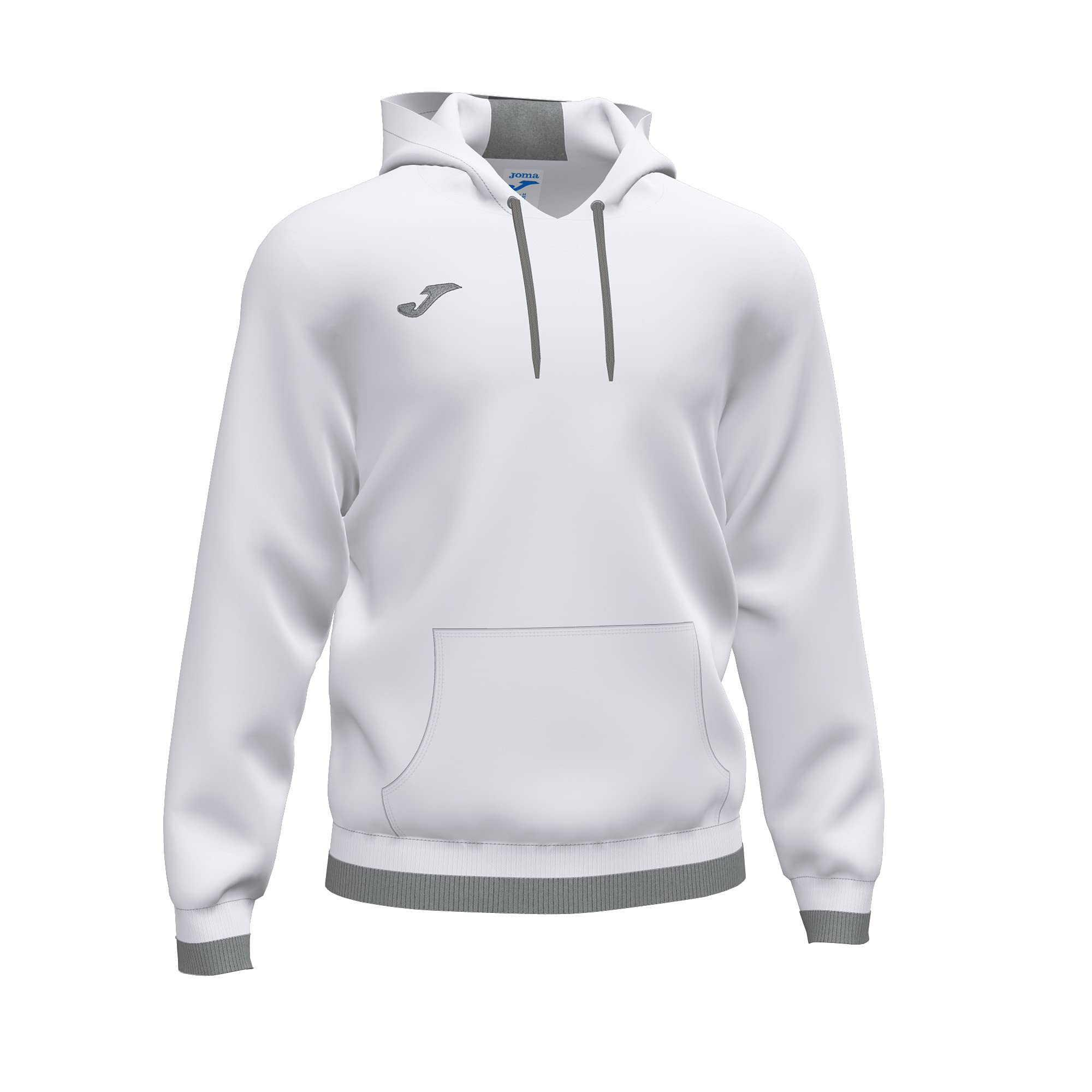 Joma Comfort II felpa cappuccio uomo bianca in cotone