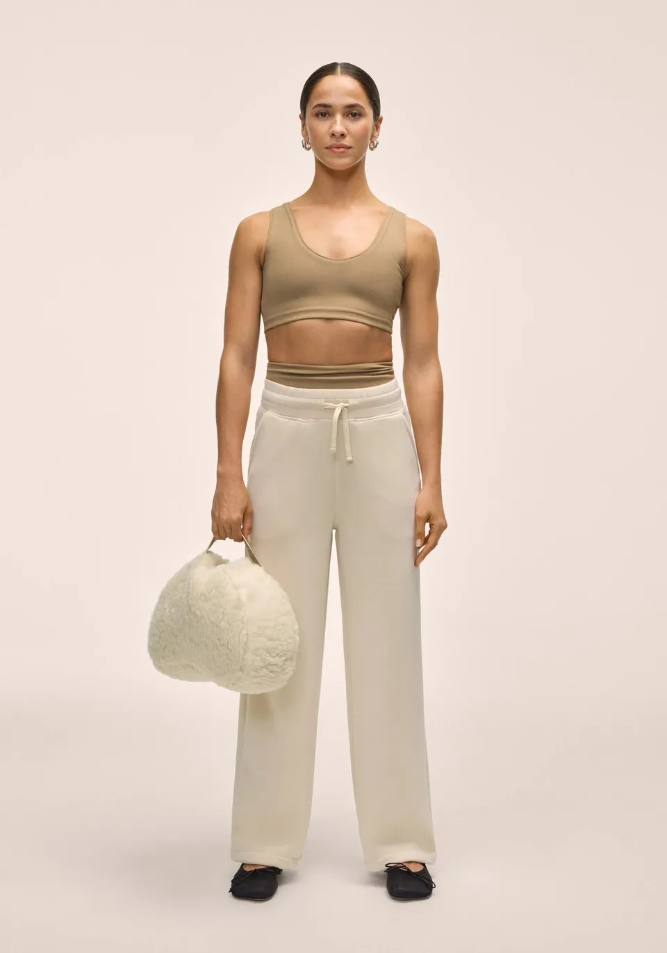 Casall Peachy Straight Leg Jogger pantaloni Lamb White