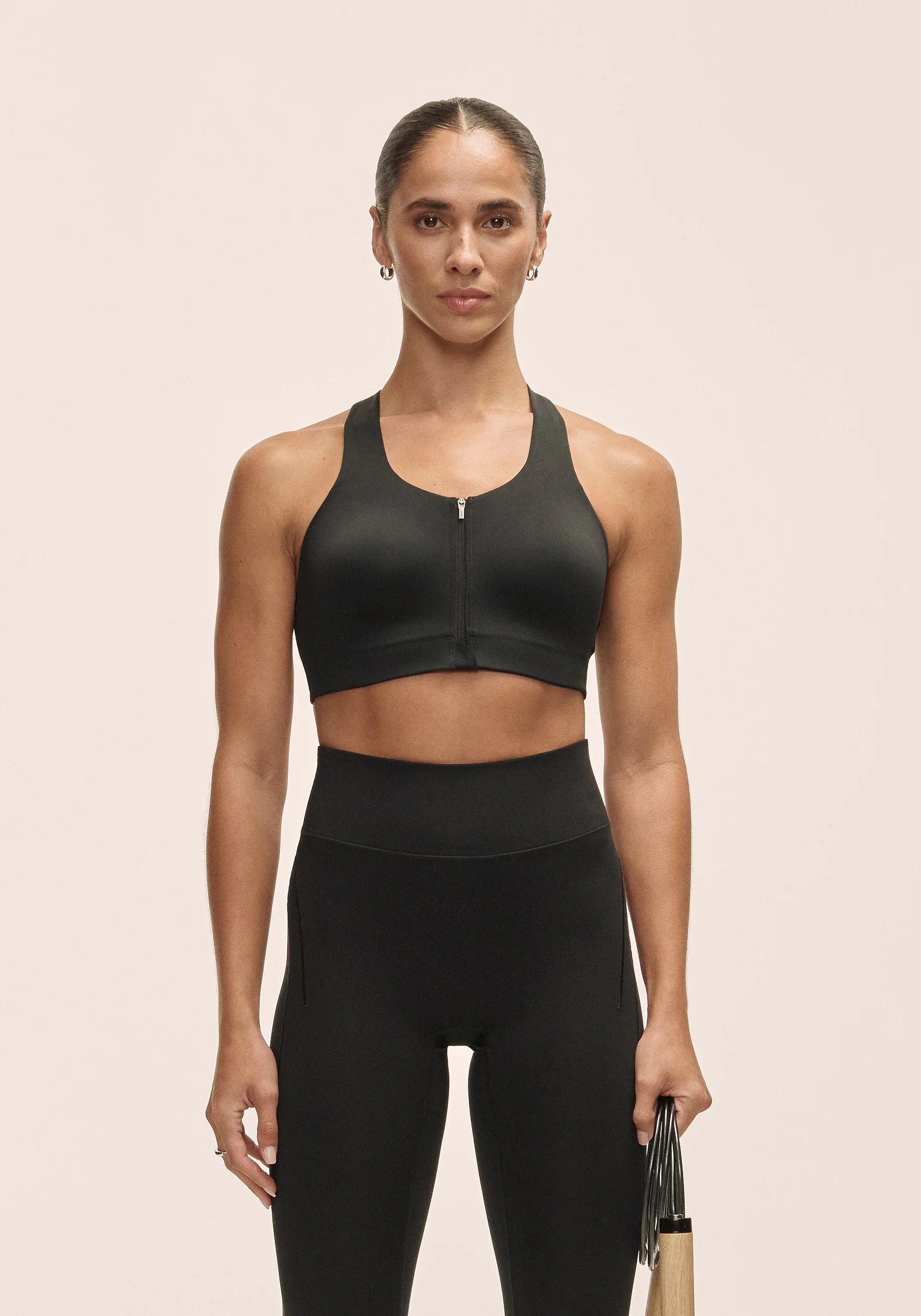 Casall Impact Zip reggiseno sportivo nero alto sostegno